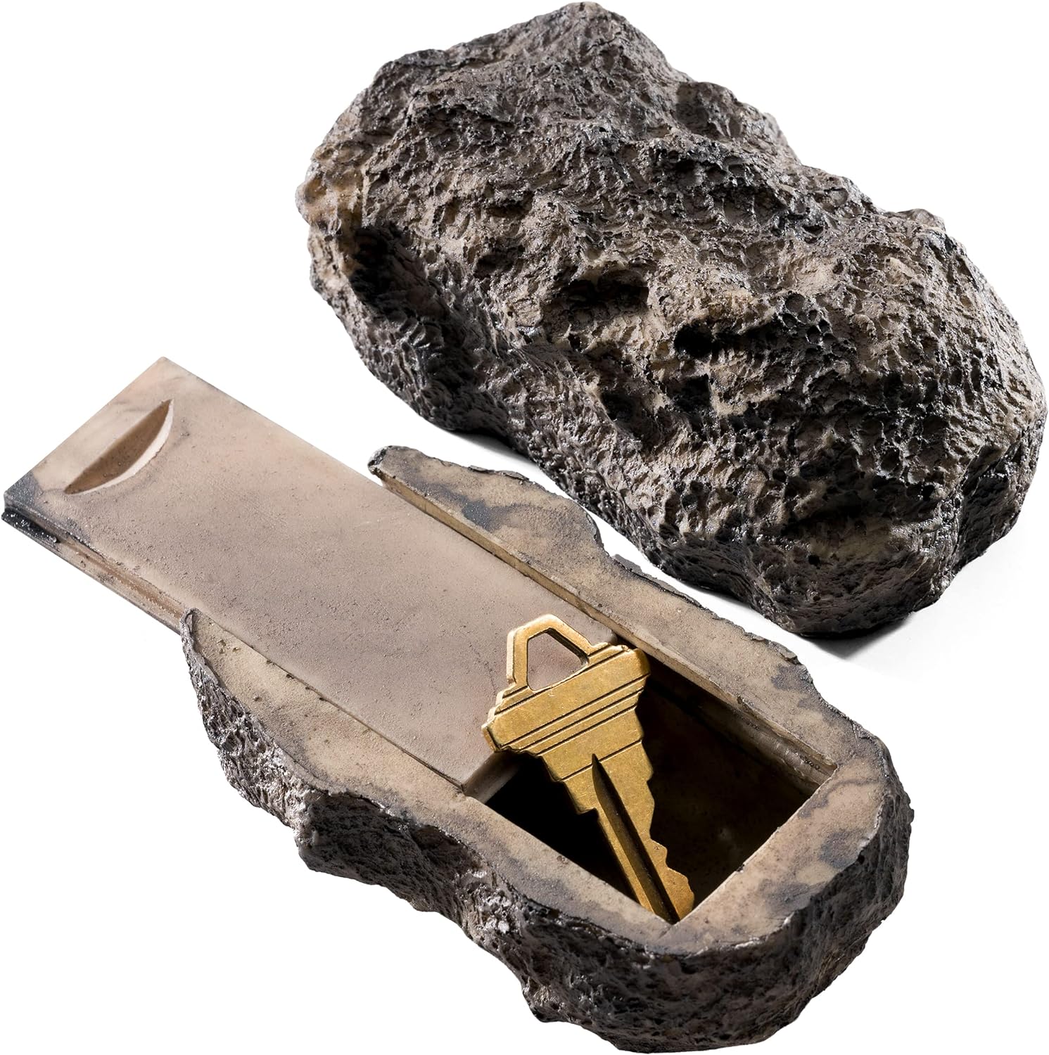 RamPro Hide-a-Spare-Key Fake Rock - Looks & Feels like Real Stone - Safe for Out...
