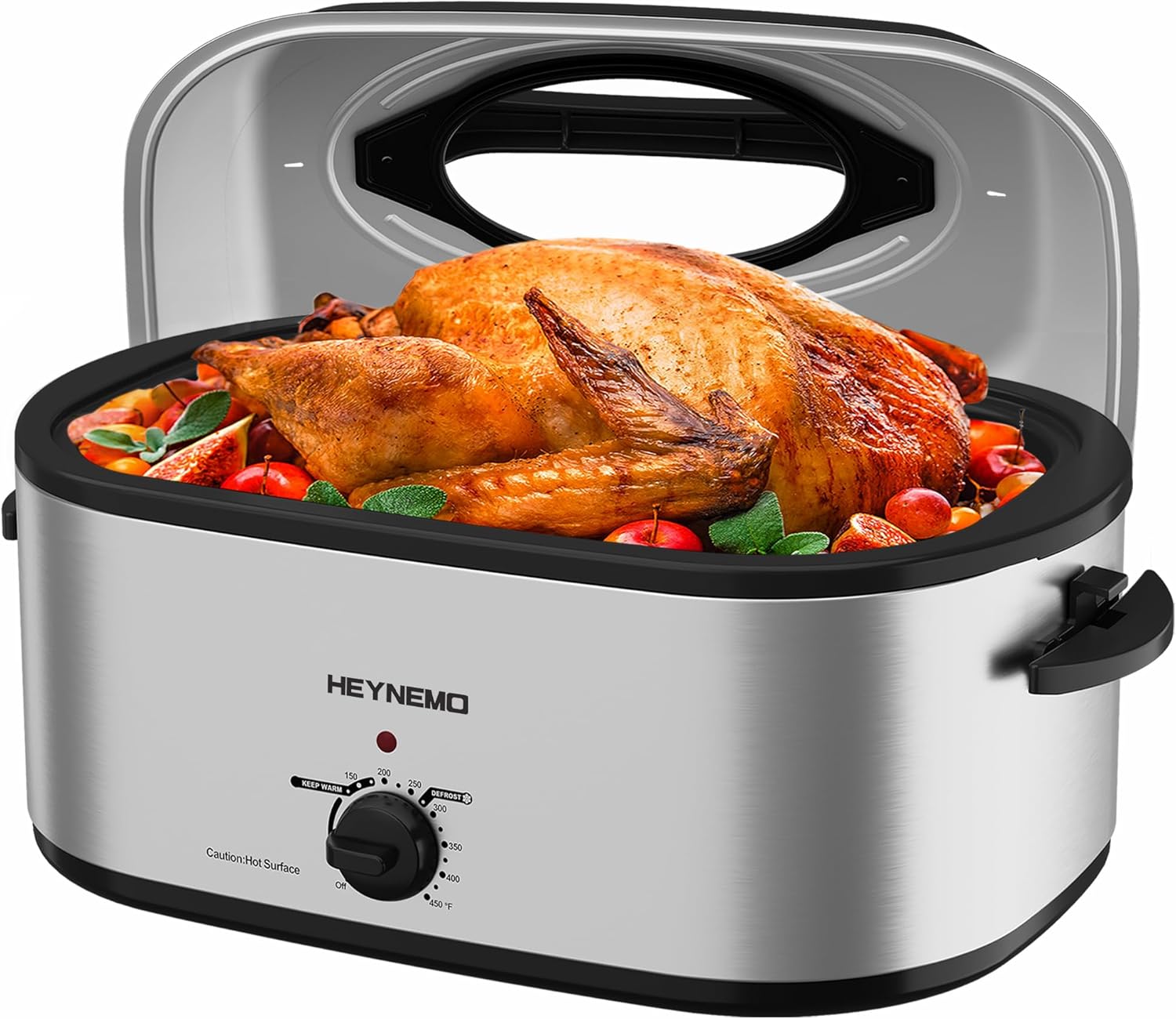28 Quart Electric Roaster Oven with Visible & Self-Basting Lid, Large Turkey Roa...