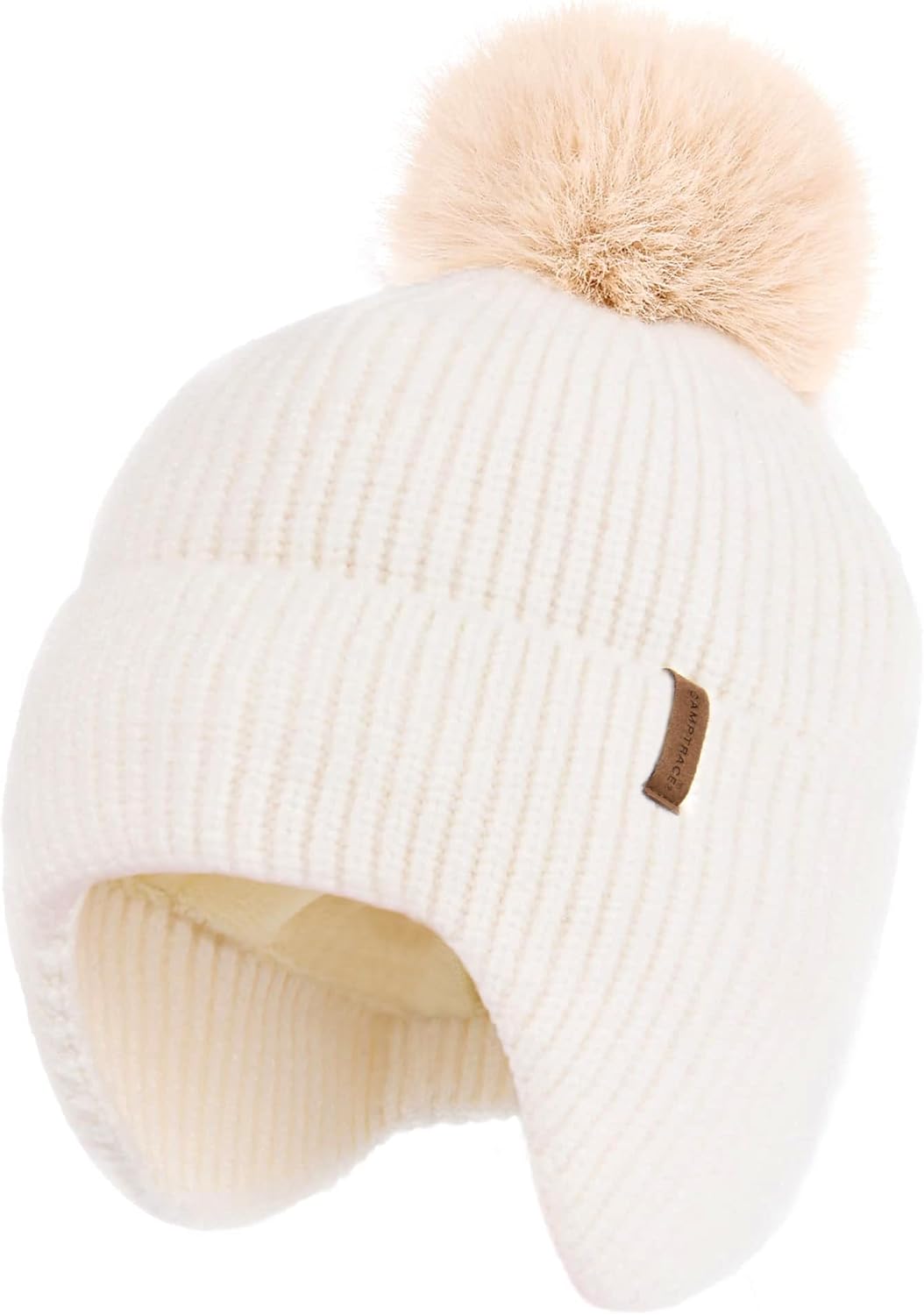 Toddler Baby Winter Hat Warm Fleece Lined Knit Kids Hat with Earflap Infant Newb...