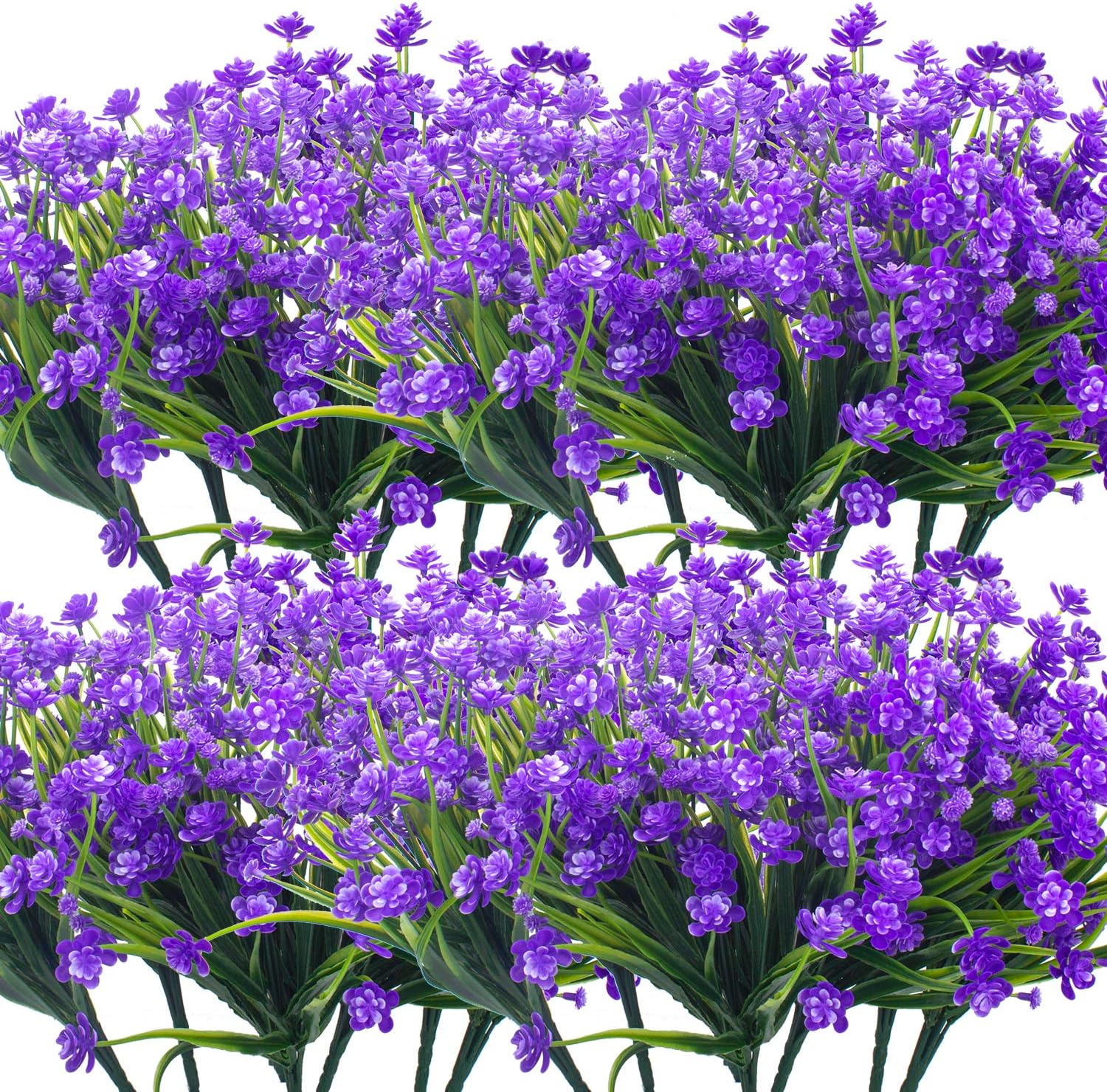 Grunyia Artificial Flowers, 20 Bundles Outdoor Fake Flowers for Decoration UV Re...