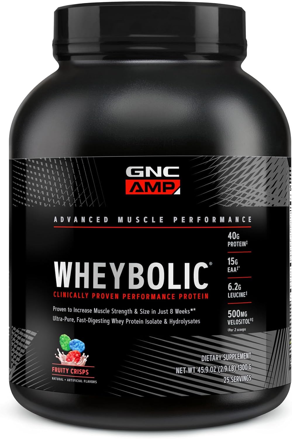 GNC AMP Wheybolic Whey Protein Powder Isolate with BCAA | Targeted Muscle Buildi...