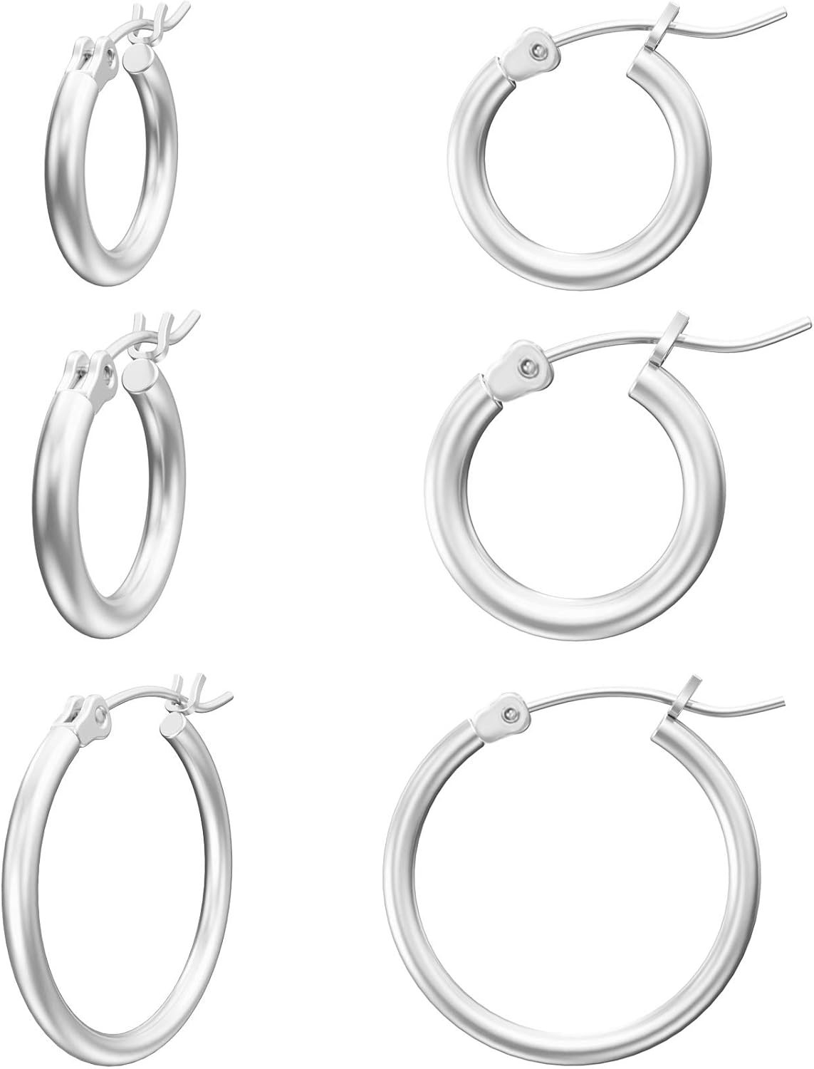 Gacimy Gold Hoop Earrings for Women 14K Real Gold Plated Hoops with 925 Sterling...