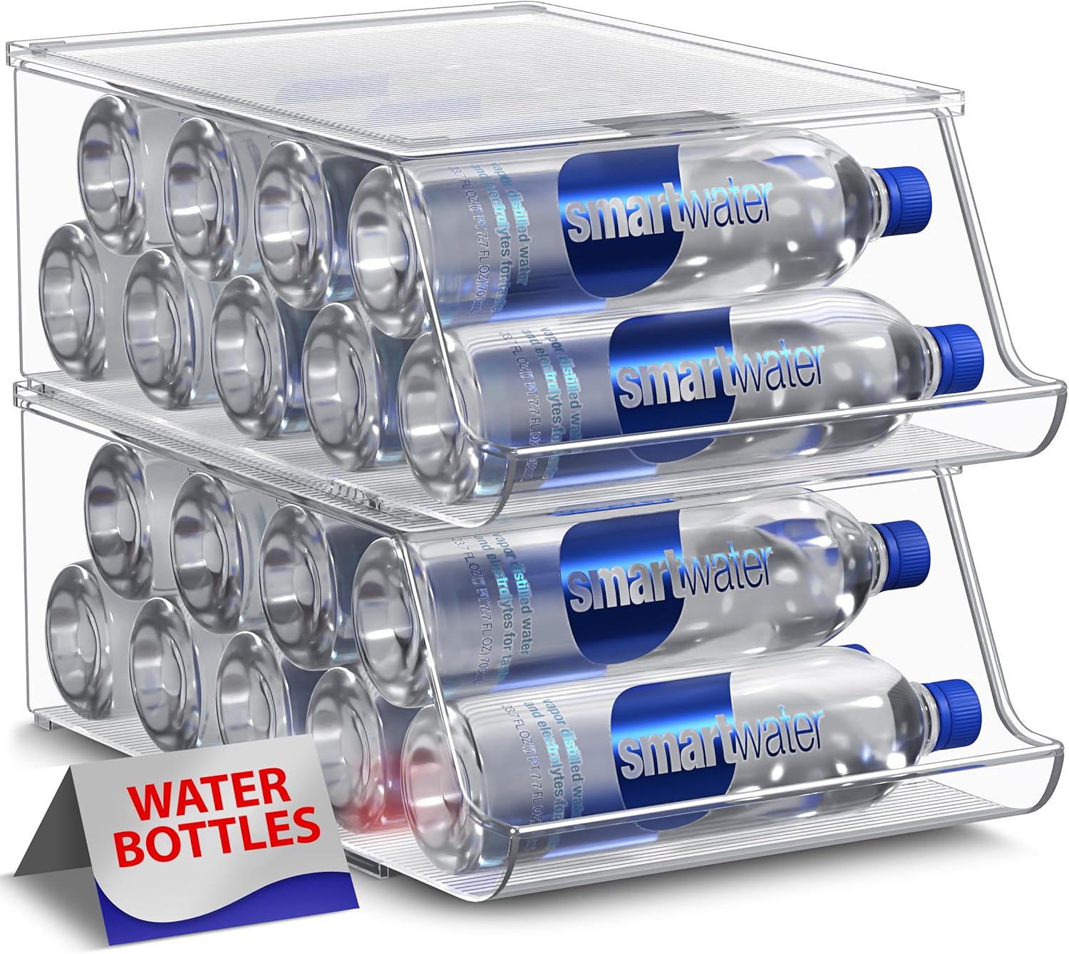 Sorbus Water Bottle Organizer for Refrigerator - Can and Bottle Holder Drink Dis...
