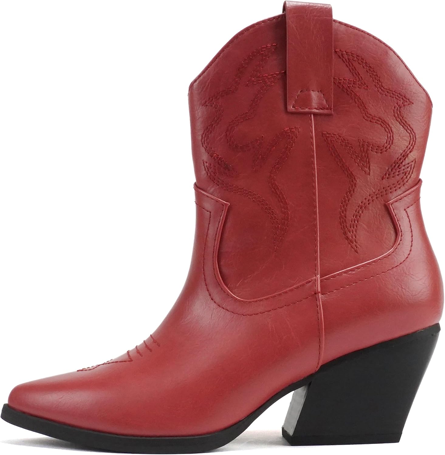 Soda “BLAZING” ~ Women Western Bootie Pointe Toe with Low Heel (Wide Fit Availab...