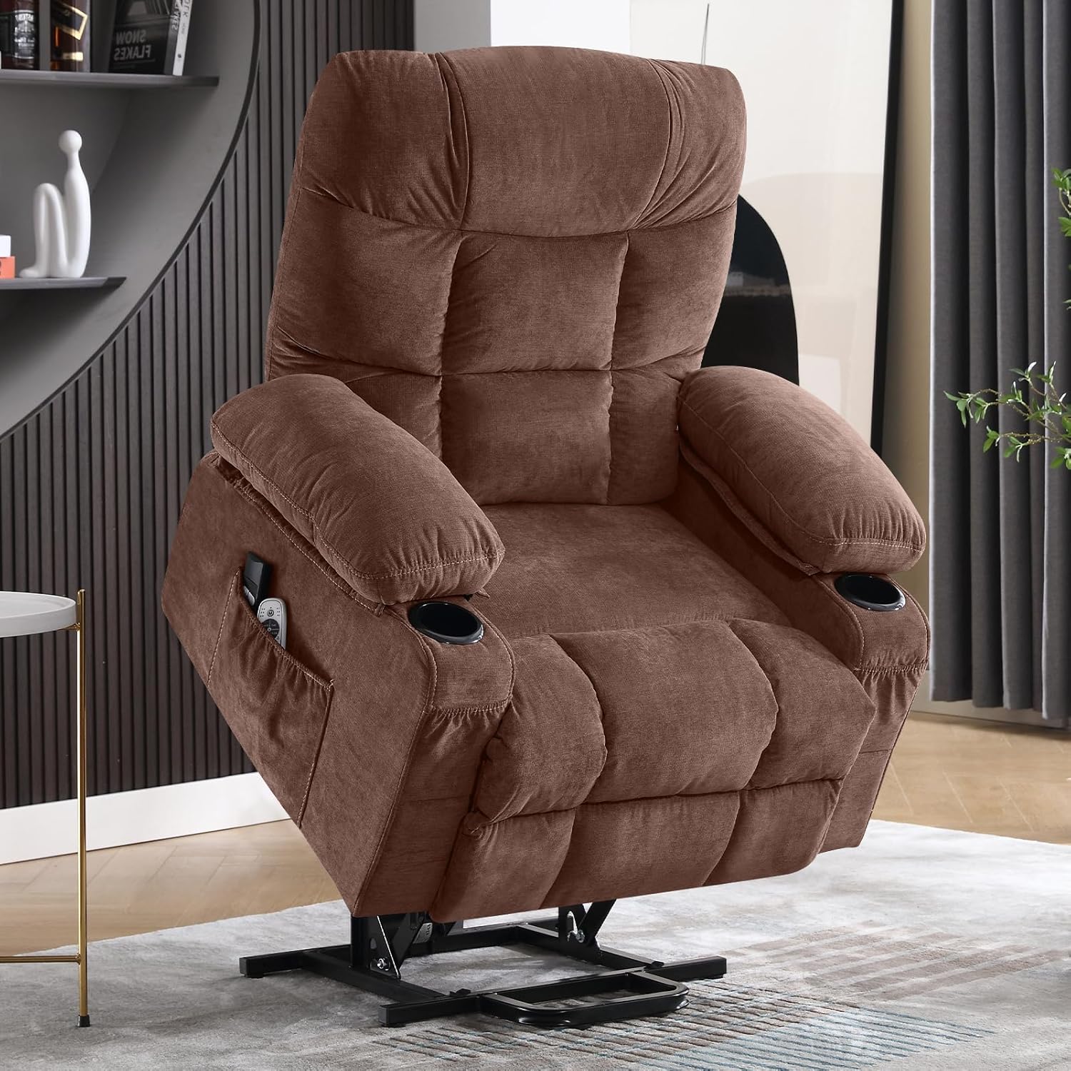 Power Lift Recliner Chair for Elderly with Heat and Vibration Massage,Electric R...
