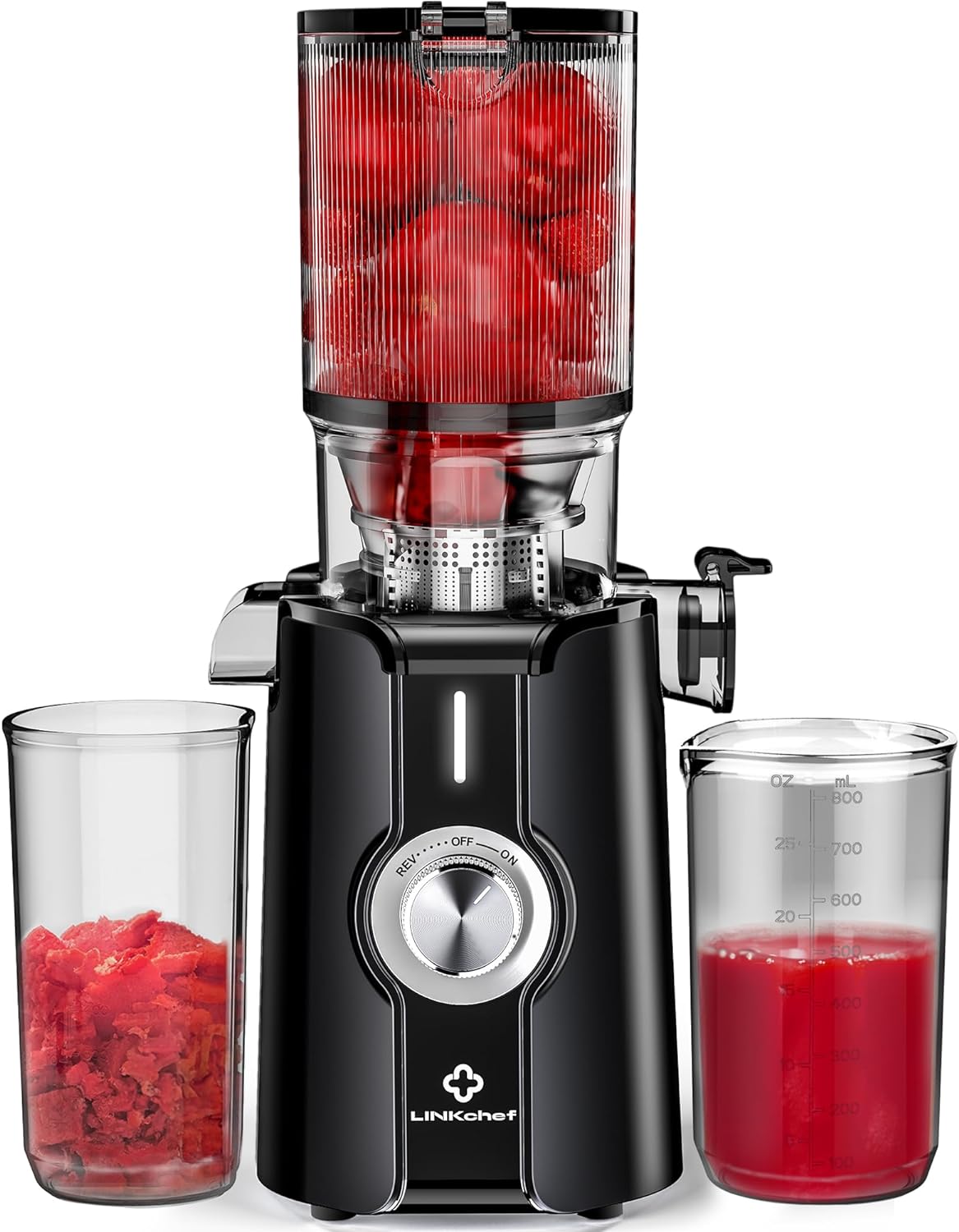 Rush Clear Slow Masticating Juicer Machines, Cold Press Juicer with No-Prep 4.35...
