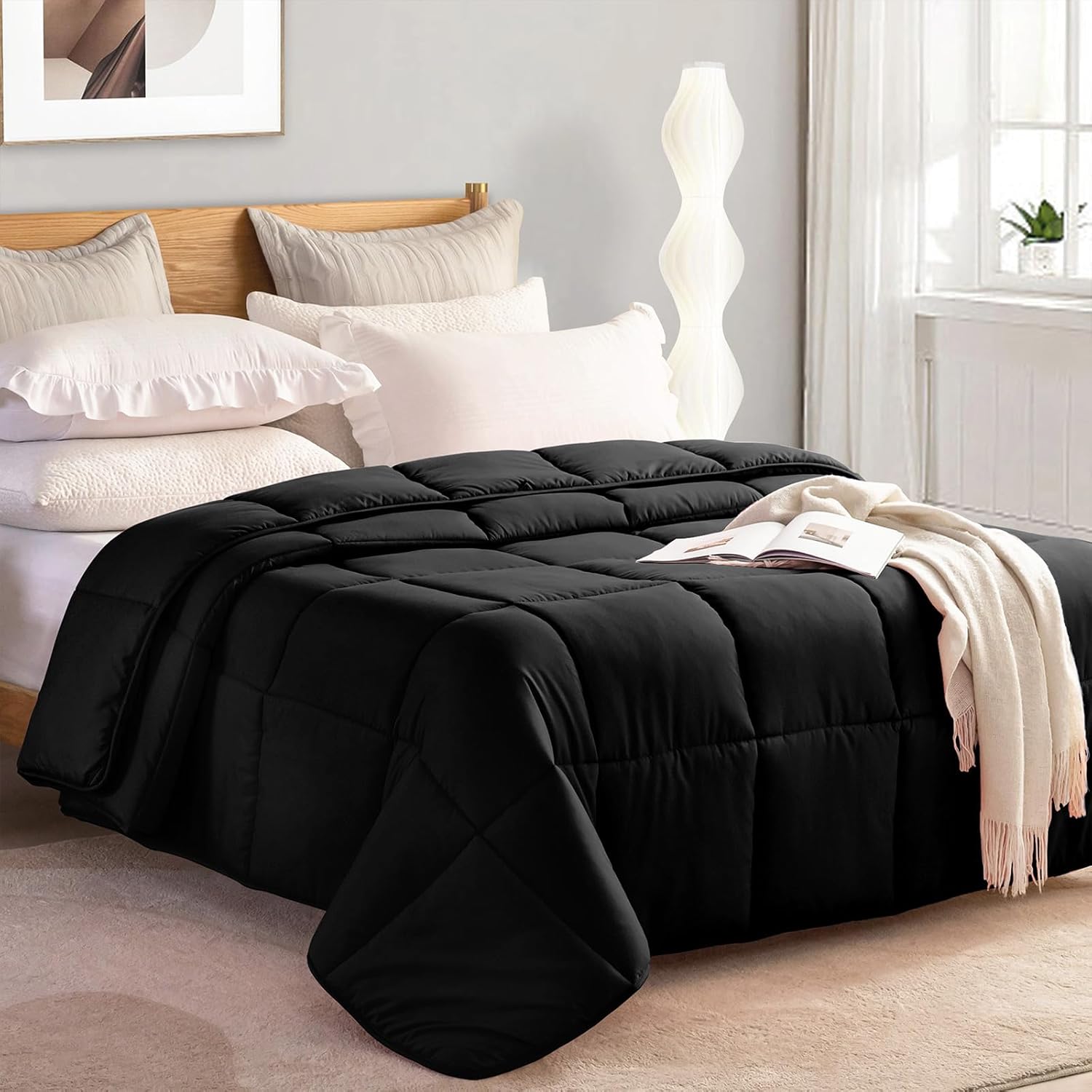 L LOVSOUL Down Alternative Twin Comforter Duvet Insert,All Season Duvet Insert w...