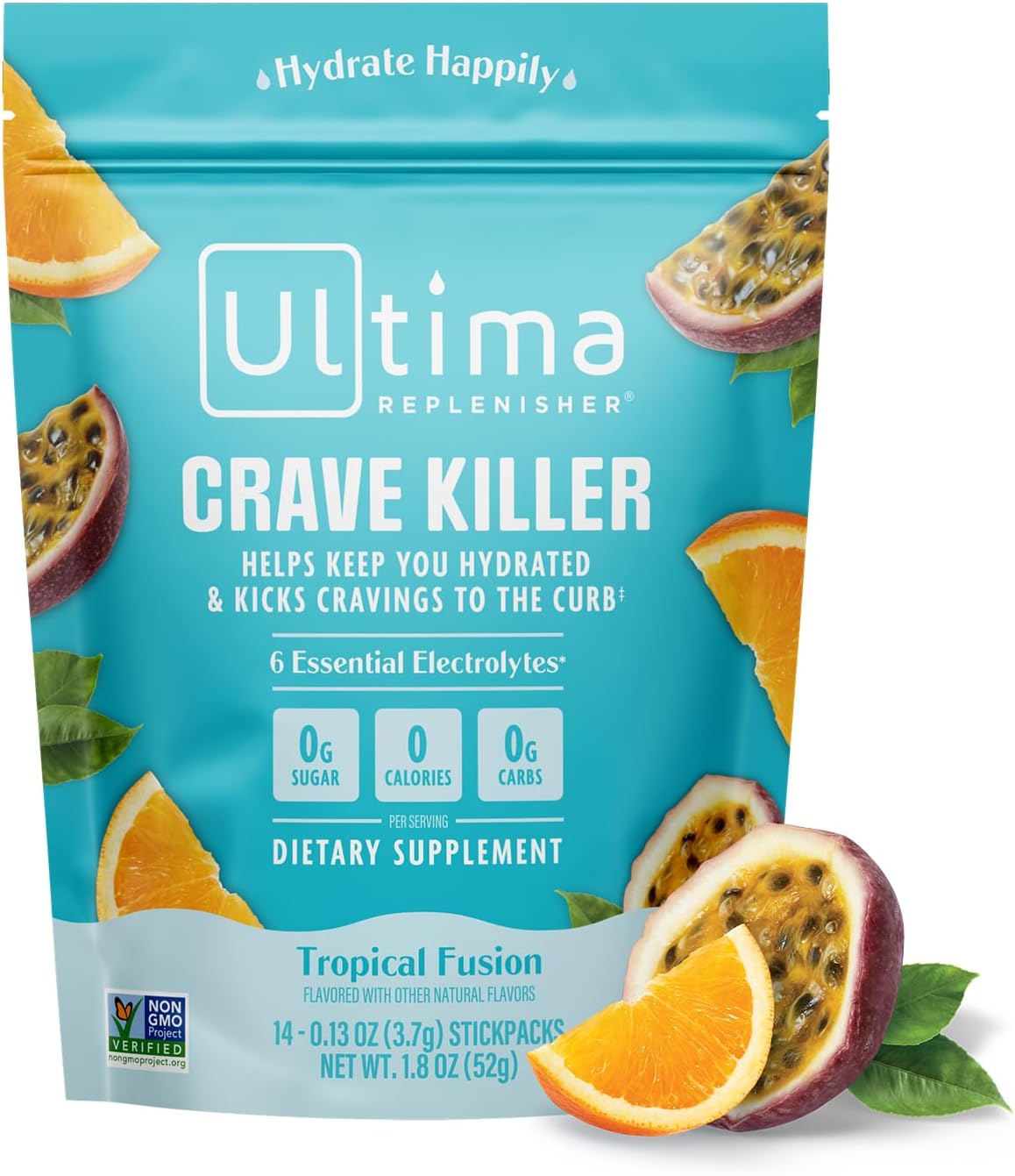 Ultima Replenisher Crave Killer Supplement & Electrolytes Powder – Tropical Fusi...