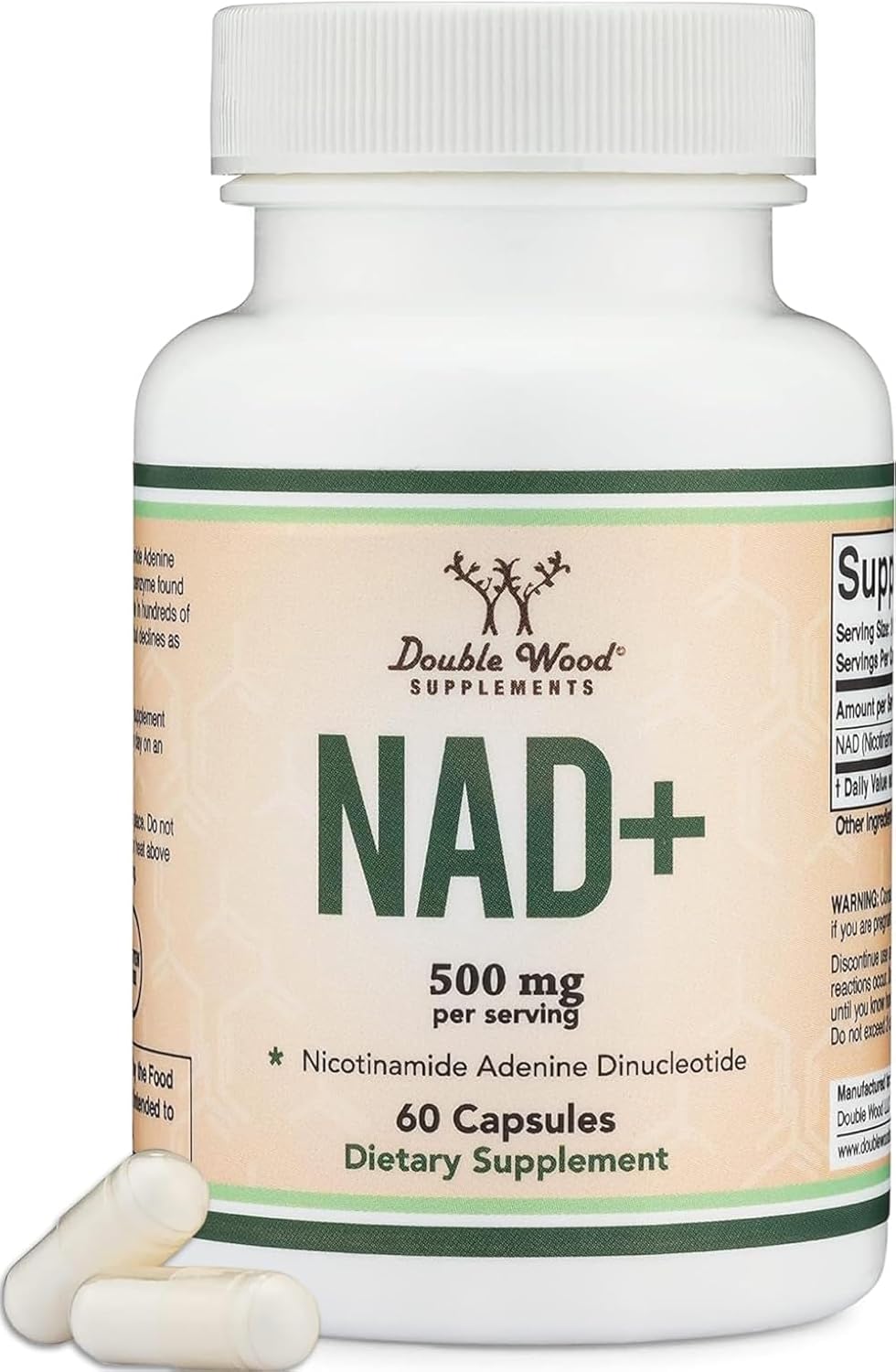 NAD Supplement (500mg of 95% Pure NAD+ Per Serving, 30 Day Supply) NAD Booster S...