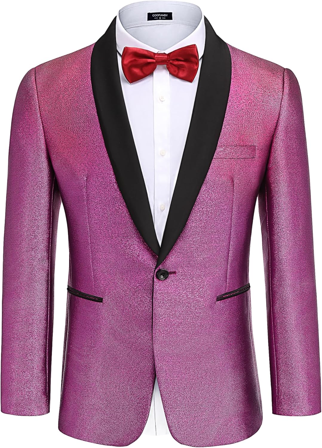 COOFANDY Men's Tuxedo Jacket Slim Fit Shawl Lapel Blazer One Button Suit Jackets...