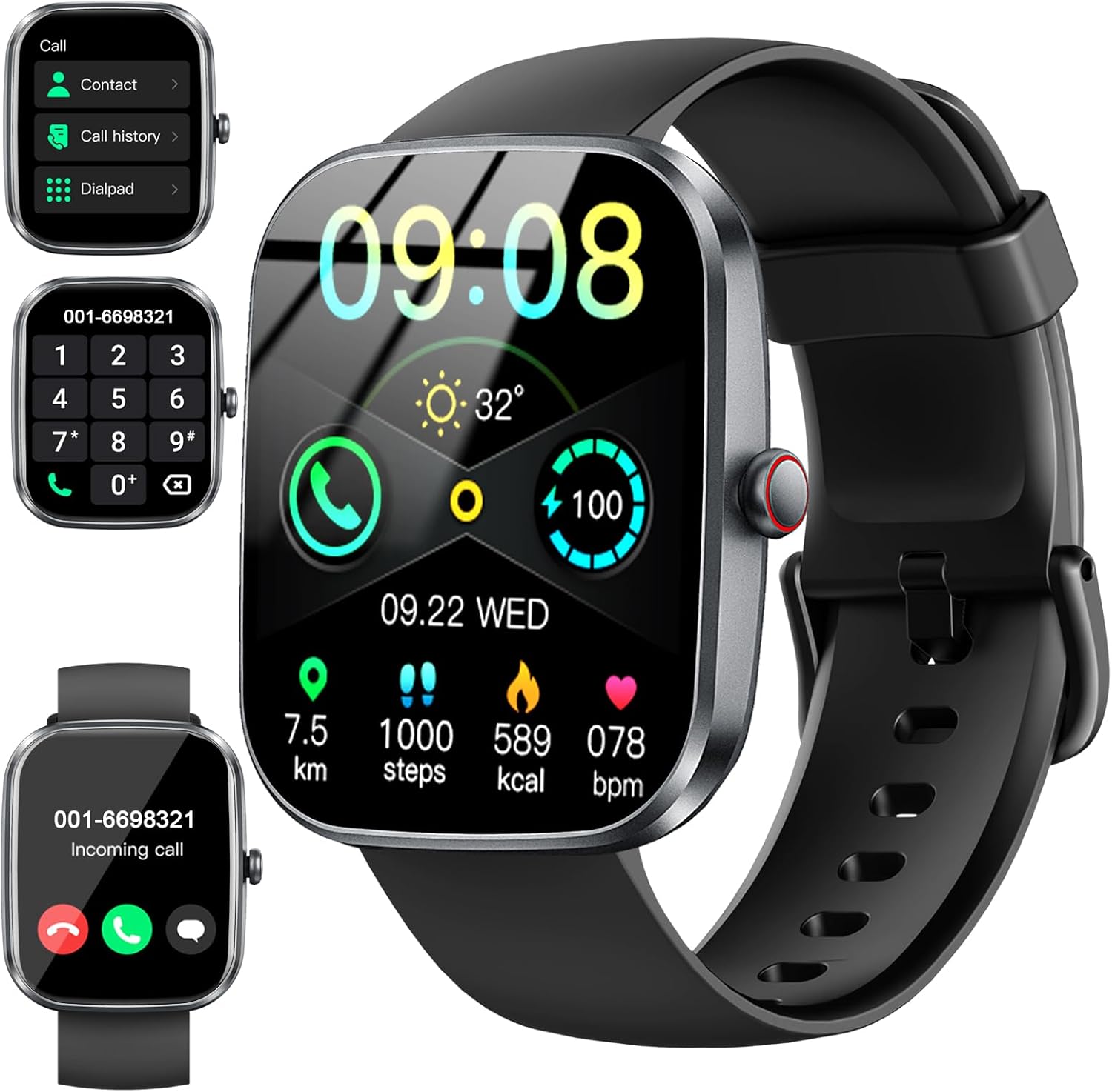 Smart Watch for Men Women Answer/Make Calls, 1.91" HD Fitness Watch Smartwatch w...