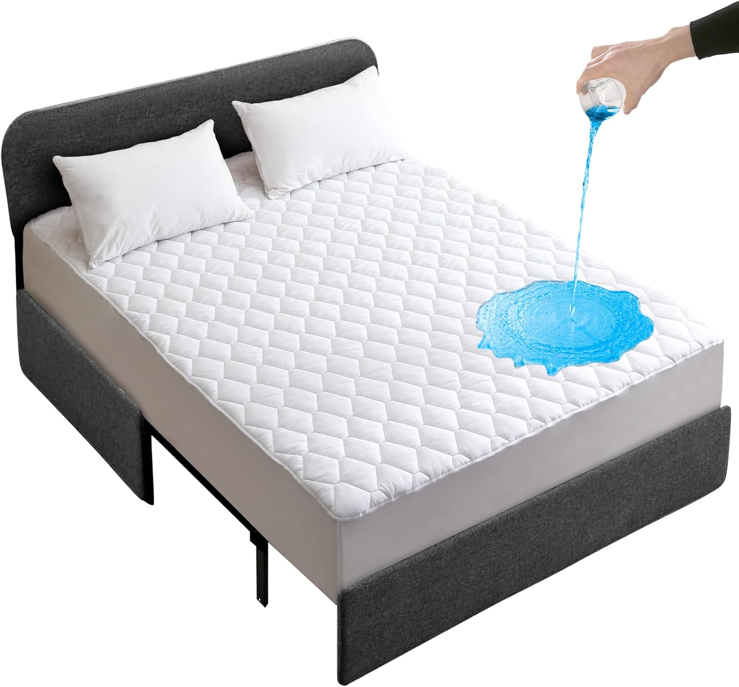 Lunsing Full Sleeper Sofa Bed Mattress Protector, Soft Breathable Waterproof Ful...