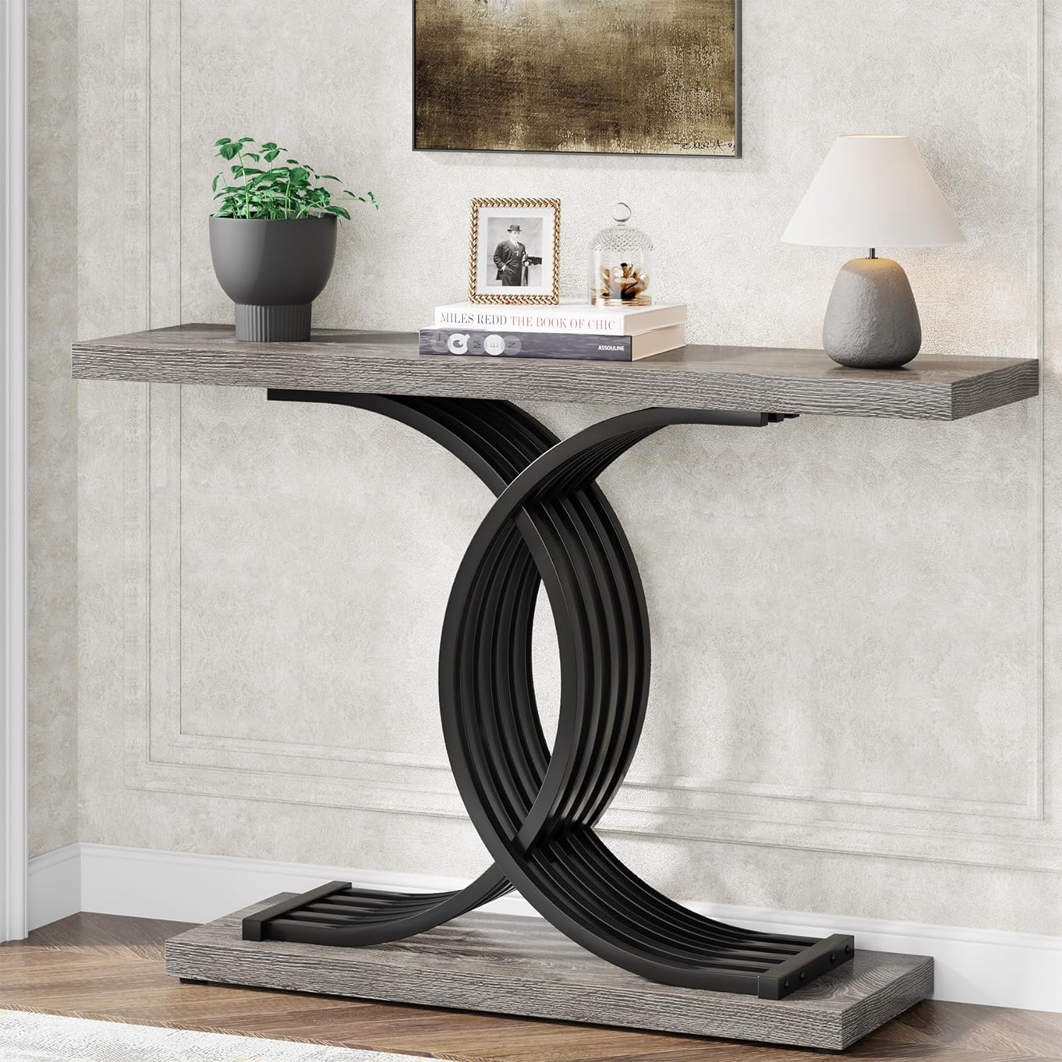 Tribesigns Industrial Entryway Table, 39-Inch Vintage Console Table Accent Table...