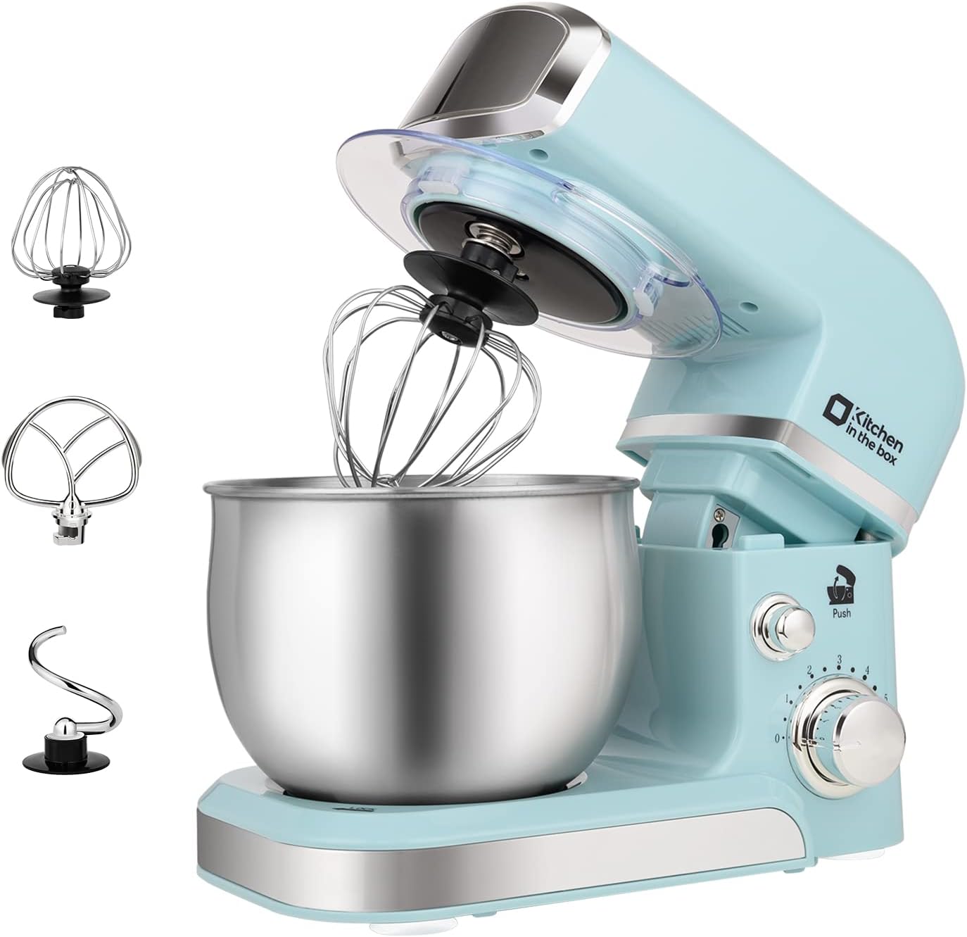 Kitchen in the box Stand Mixer,3.2Qt Small Electric Food Mixer,6 Speeds Portable...