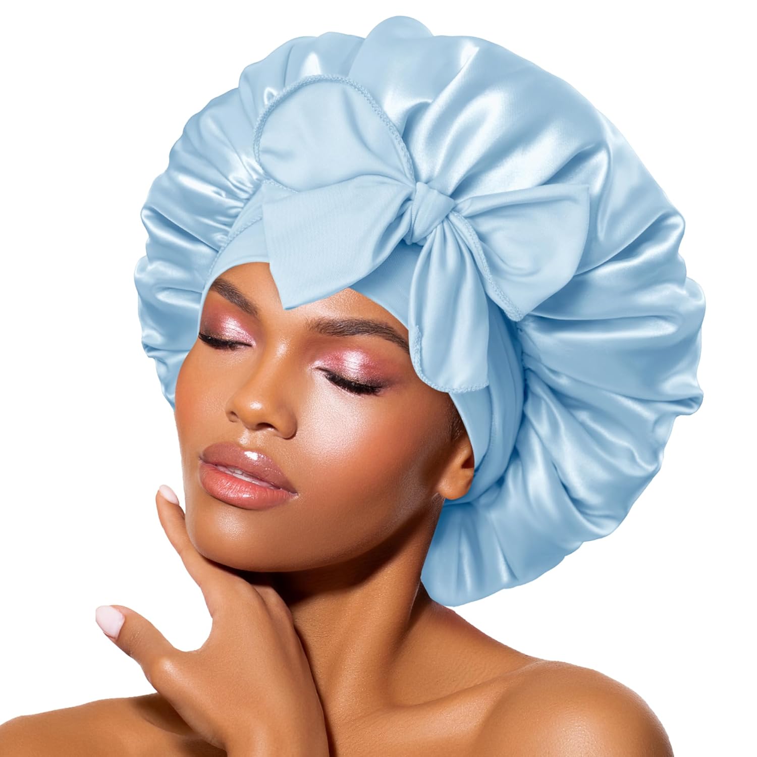 BONNET QUEEN Silk Bonnet for Sleeping Women Satin Bonnet Hair Bonnet Night Sleep...