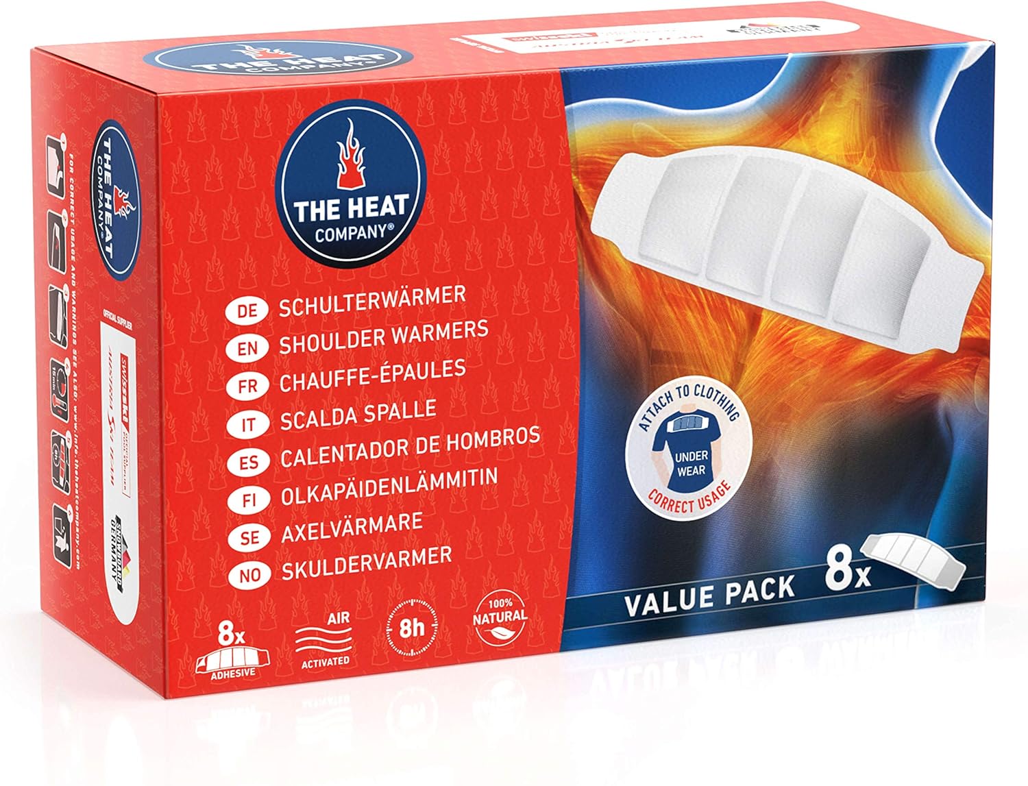 THE HEAT COMPANY Shoulderwarmer - 8 Pieces - EXTRA...