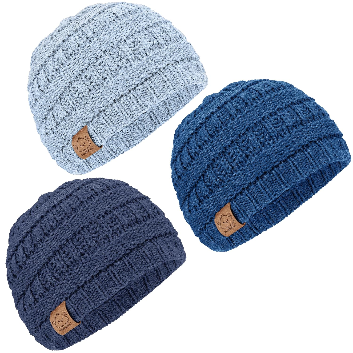 3-Pack Baby Beanies, Baby Hats - Newborn Hats, Toddler Winter Hat, Baby Boy Hats...