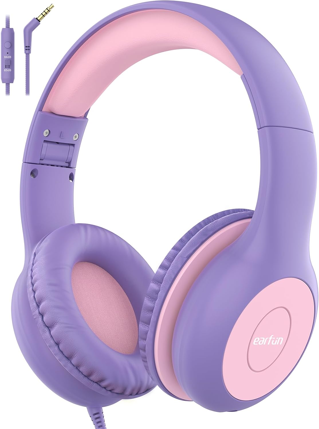 EarFun Kids Headphones, Foldable Headphones for kids, 85/94dB Volume Limiter, Sh...