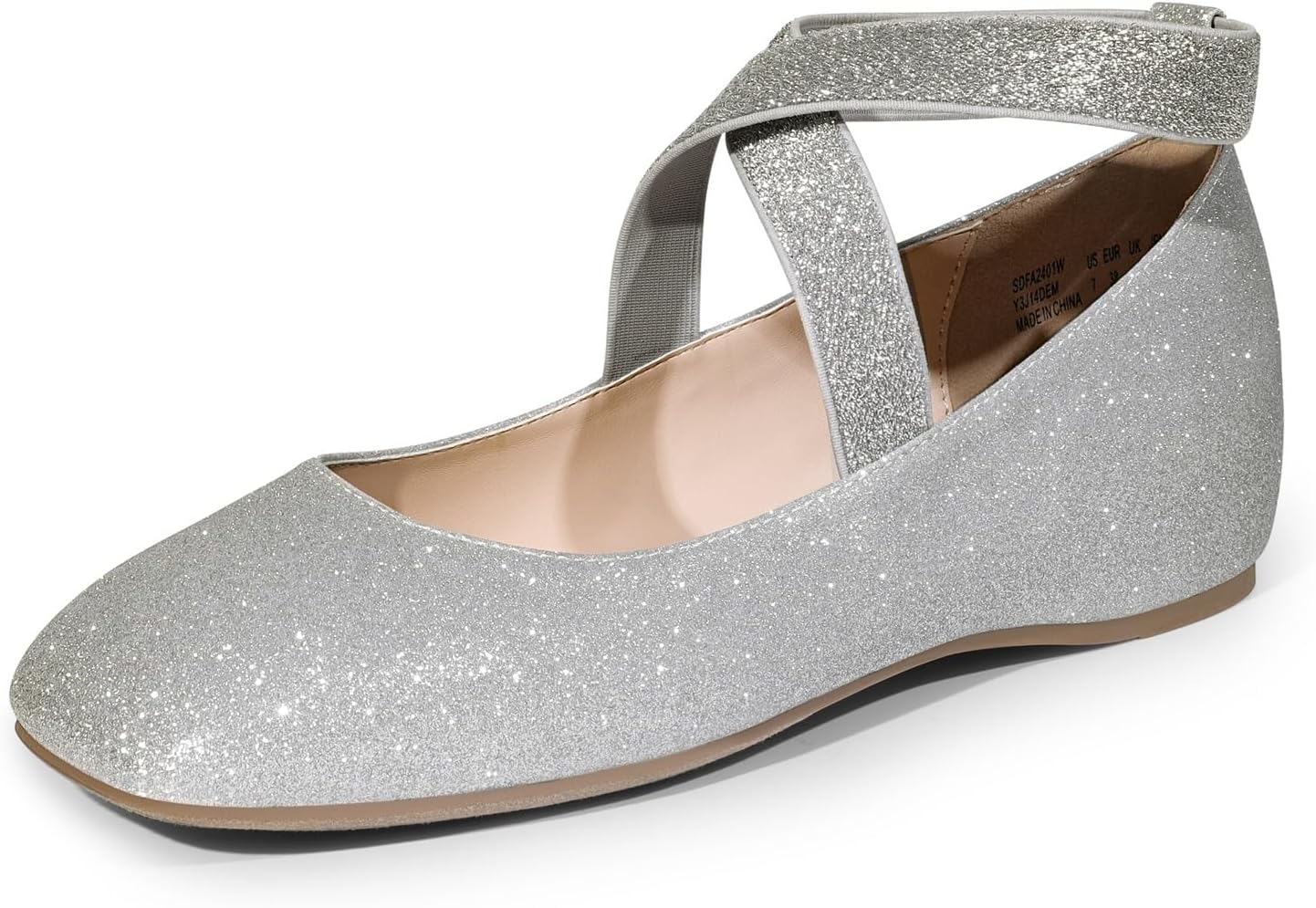 DREAM PAIRS Women's Ballet Flats, Comfortable Slip-On Square Toe Dress Shoes wit...