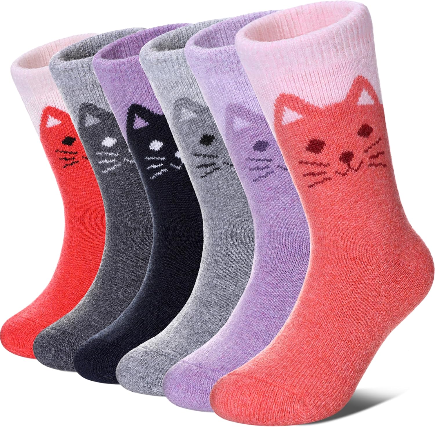 MQELONG Wool Socks for Kids Boys Girls Winter Warm Wool Hiking Thick Boot Cozy C...