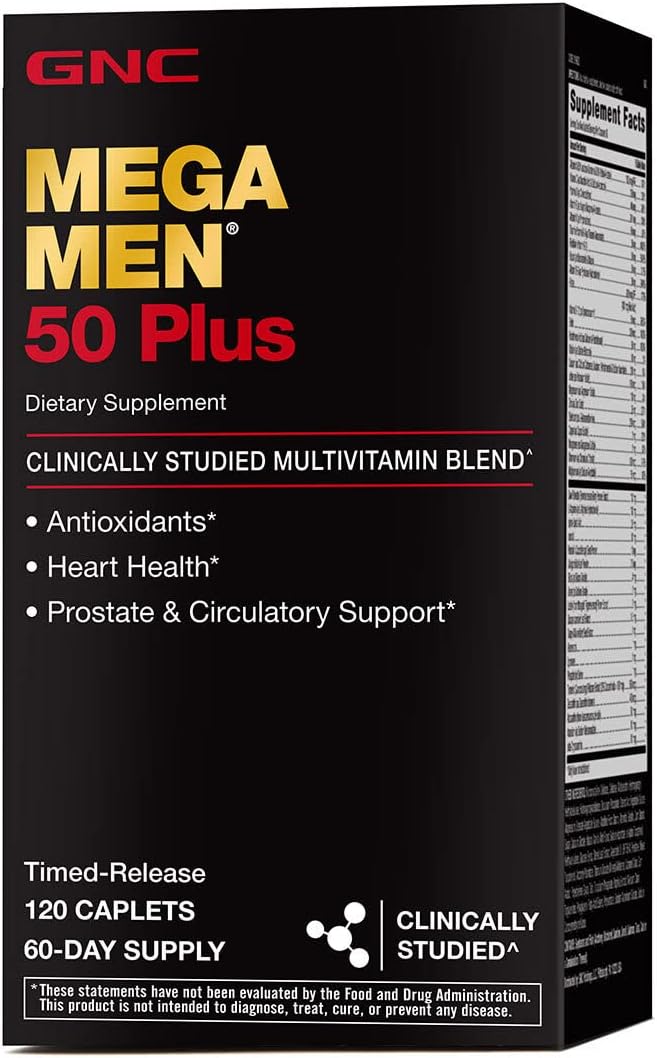 GNC Mega Men 50 Plus Multivitamin | Antioxidants | Heart Health | Prostate and C...