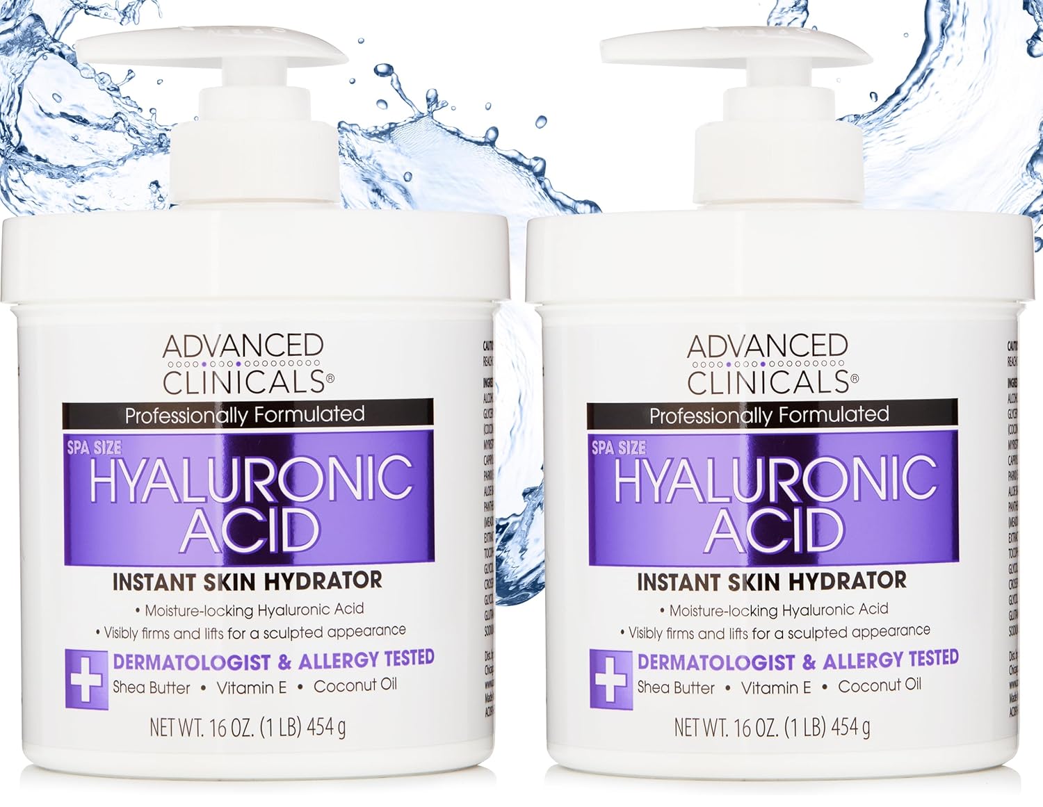 Advanced Clinicals Hyaluronic Acid Body Lotion & Face Moisturizer W/Vitamin E |...