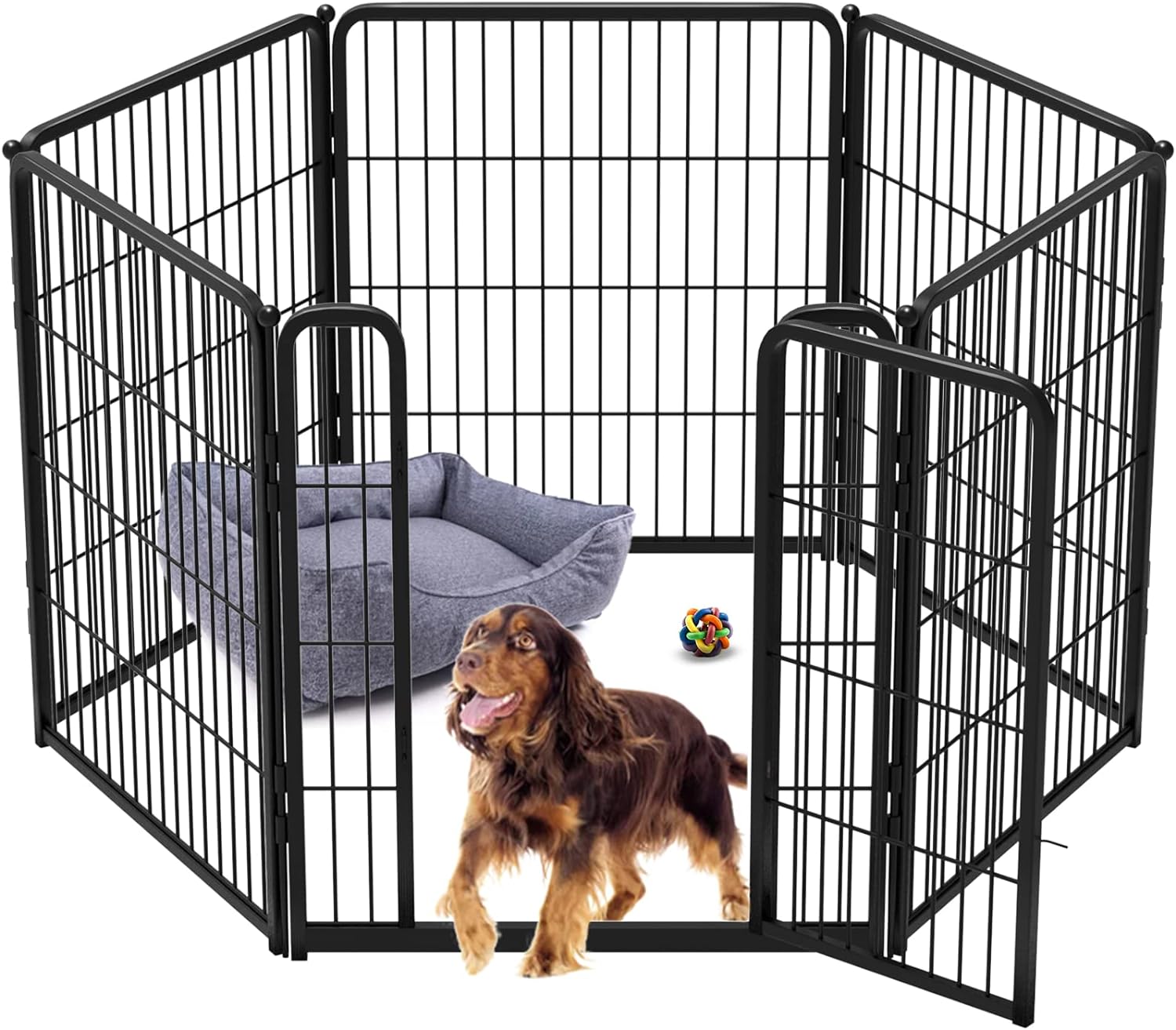 FXW Homeplus Indoor Dog Playpen - Stress-Free and Safe Play, 32 Inch 6 Panels fo...