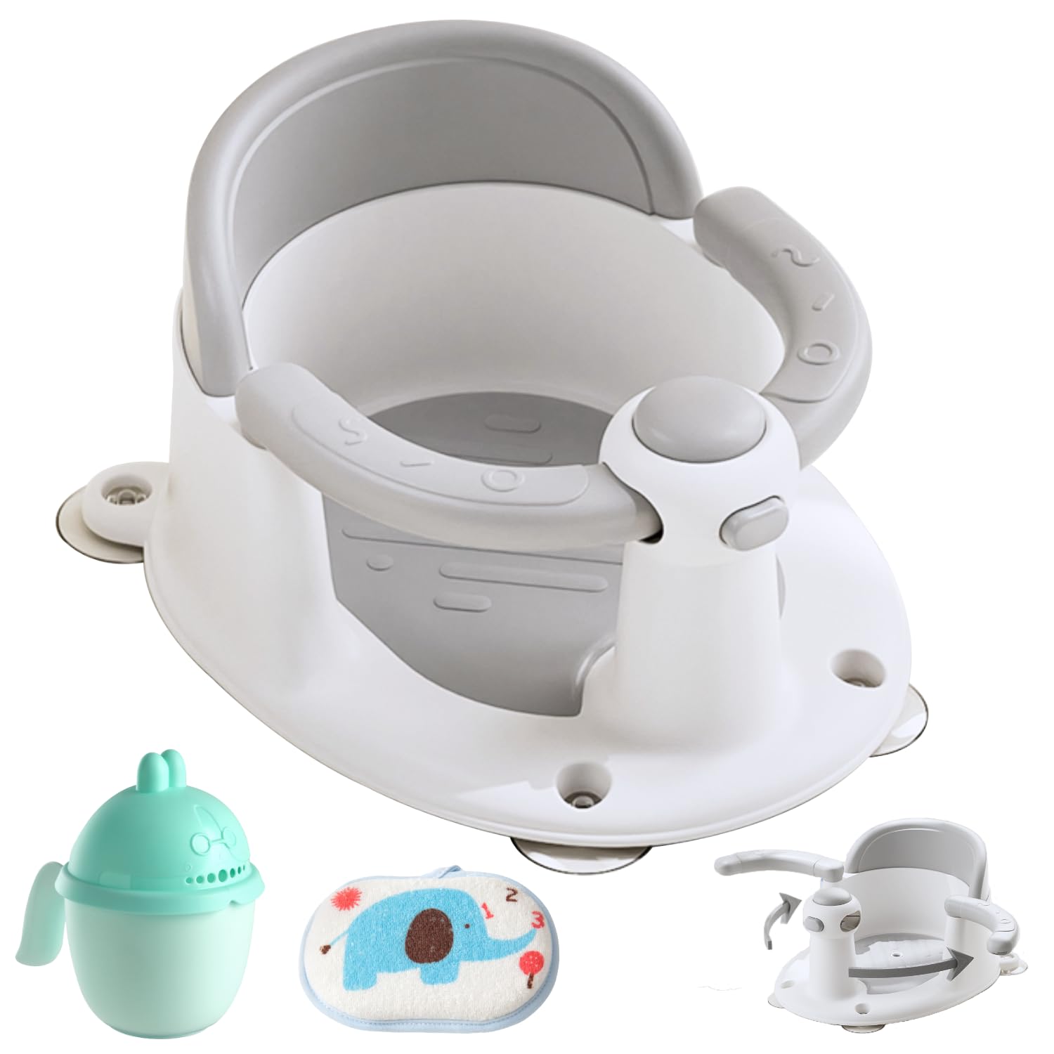 Baby Bath Seat, Baby Bath Must-Have for 6 Months and up, Baby Bath tub Seat with...