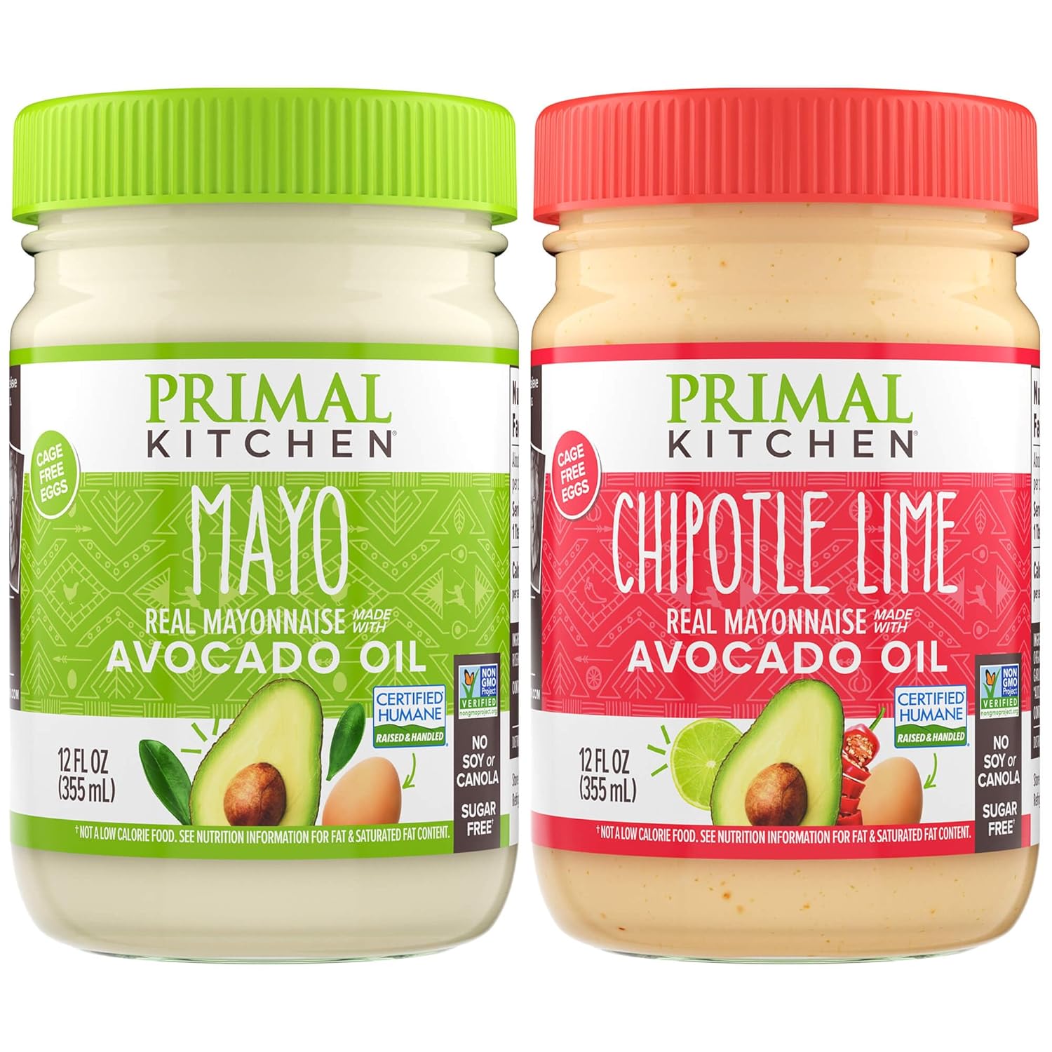 Primal Kitchen Mayo made with Avocado Oil and Cage-Free Eggs Variety Pack, Origi...