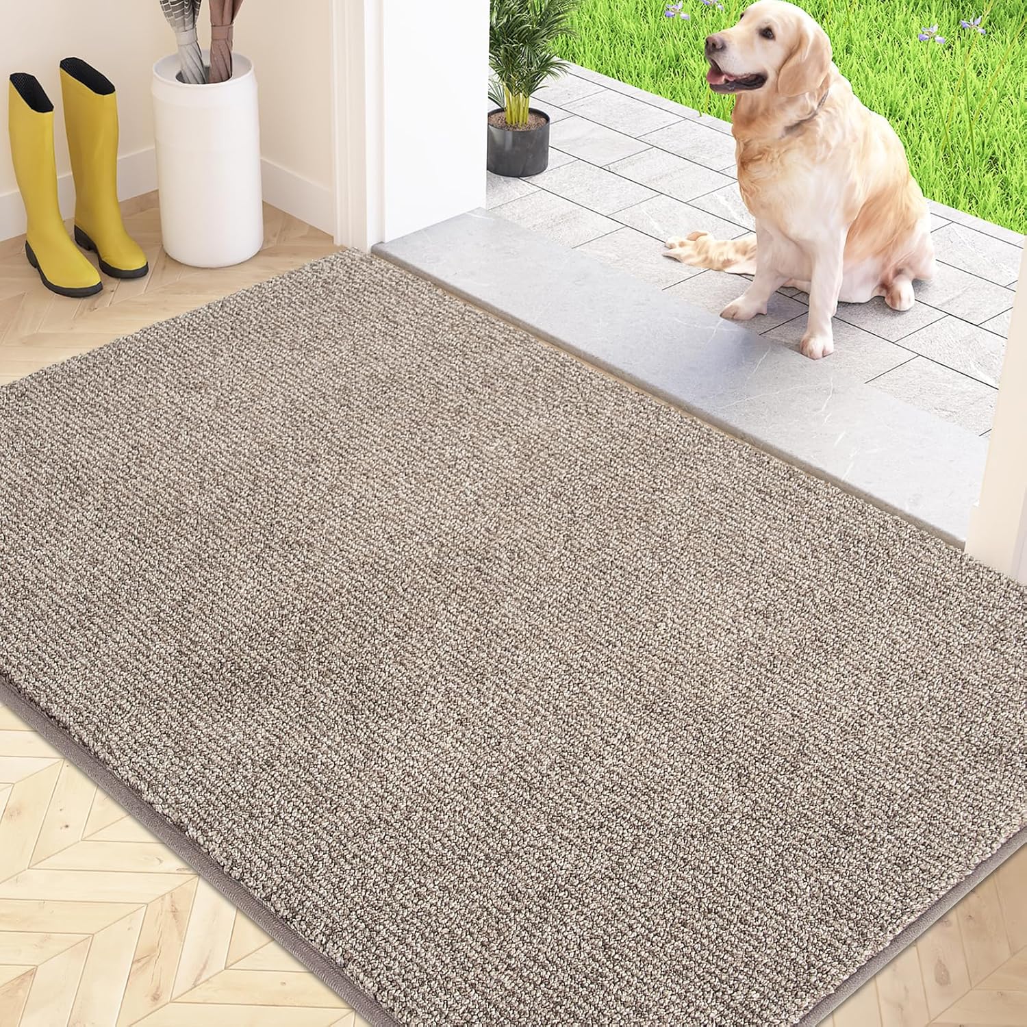 FCSDETAIL Dirt Trapper Indoor Door Mat 80 x 120 cm, Machine Washable Entrance Ru...