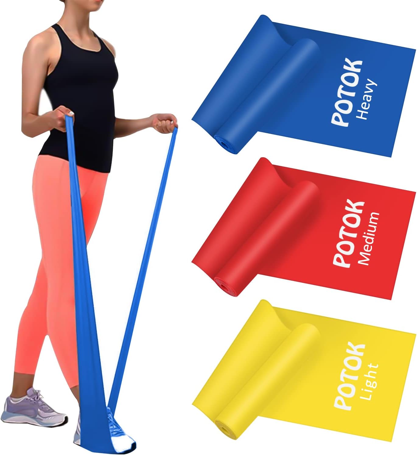 Resistance Exercise Band Kit - Strength Training & Conditioning - Pilates - Resi...