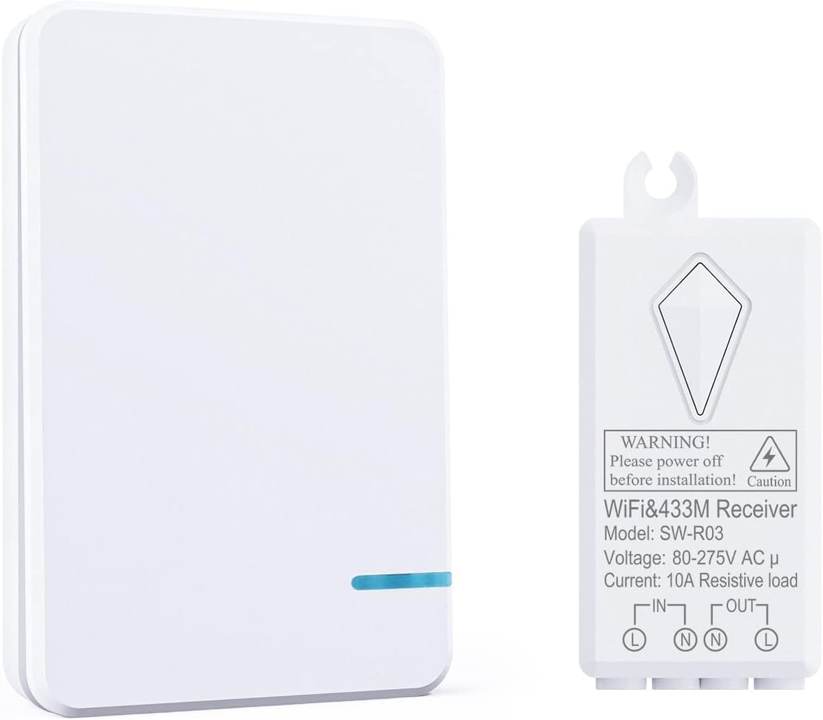 Thinkbee 80~275V Smart Light Switch kit - Waterproof WiFi Wireless Switch Compat...
