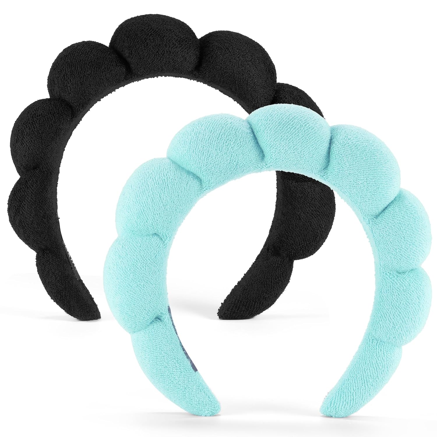 Spa Headbands for Washing Face or Facial, Set of 2 Skincare Headbands, Terry Clo...