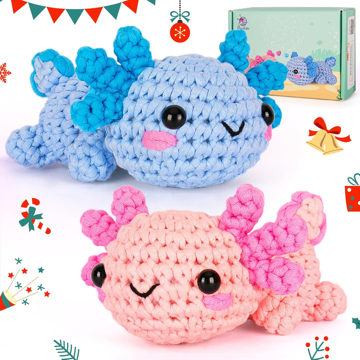 Crochet Kit for Beginner, Crochet Starter Kit w Step-by-Step Video Tutorials, Cr...