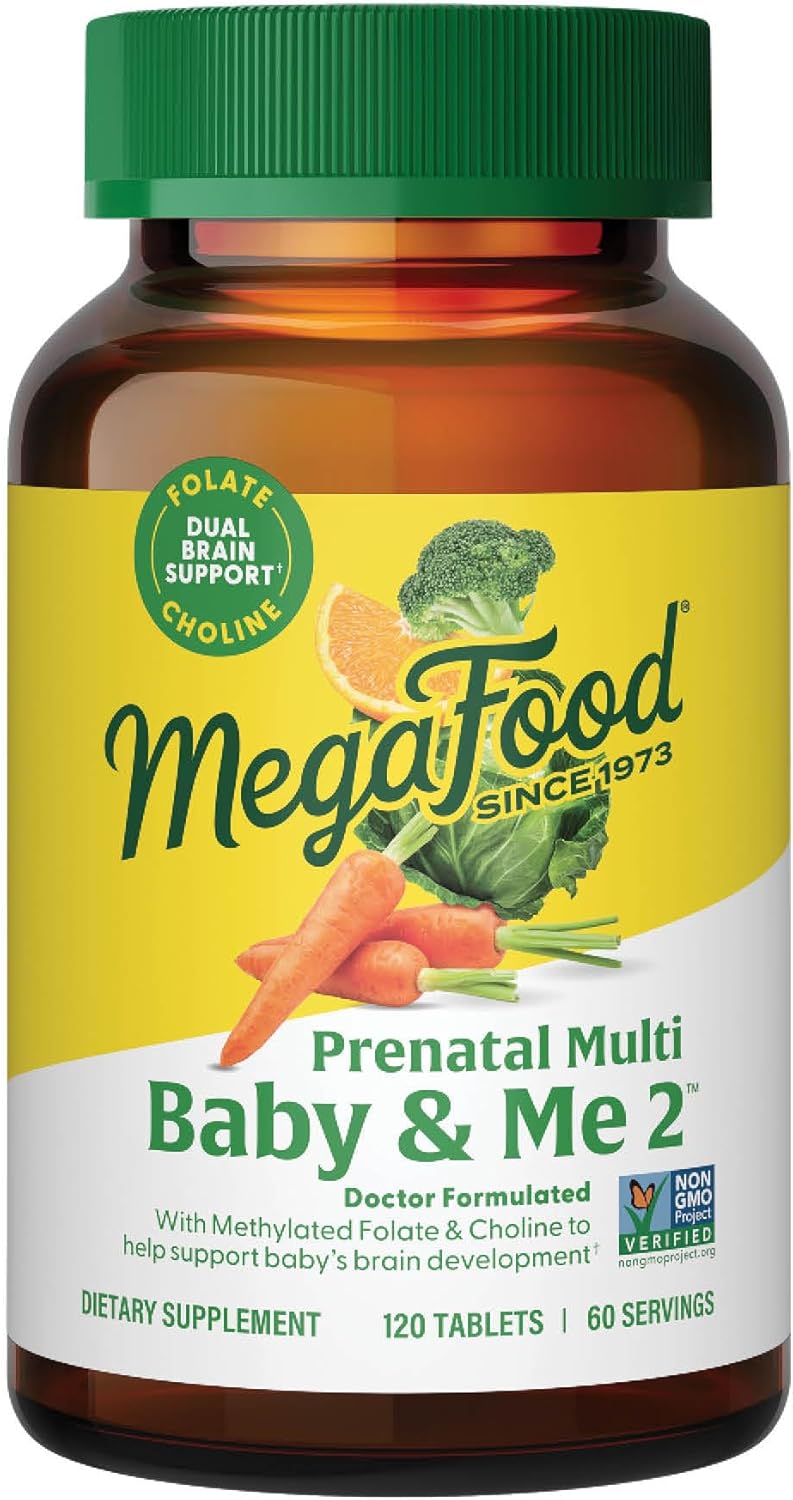 MegaFood Baby & Me 2 Prenatal Vitamin and Minerals - Vitamins for Women - with F...