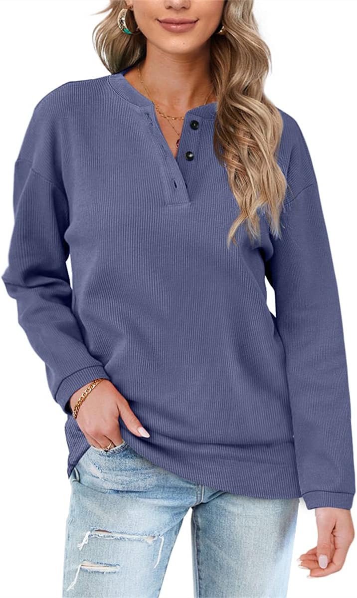Aokosor Womens Sweatshirts Ladies Jumpers Long Sleeve Tops Ladies Loose Sweatshi...