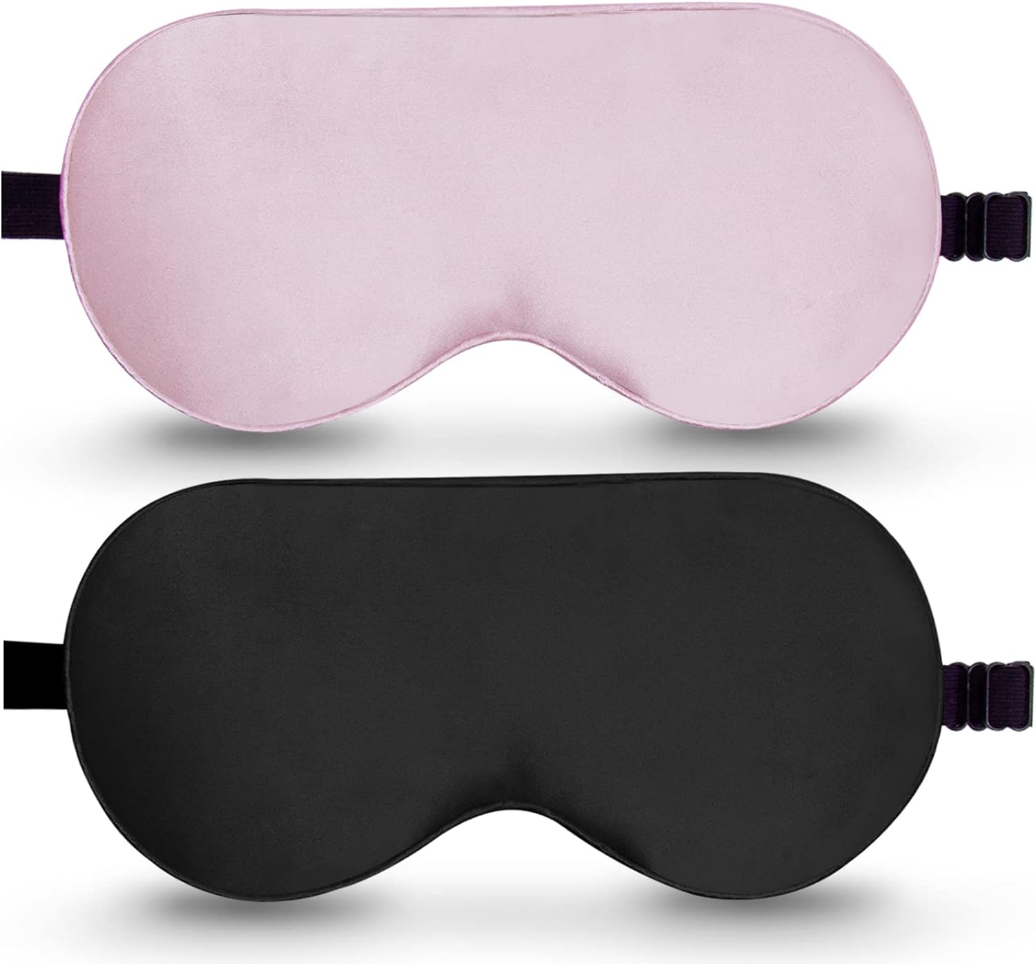 BeeVines Sleep Mask, 2 Pack 100% Real Natural Pure Silk Eye Masks with Adjustabl...