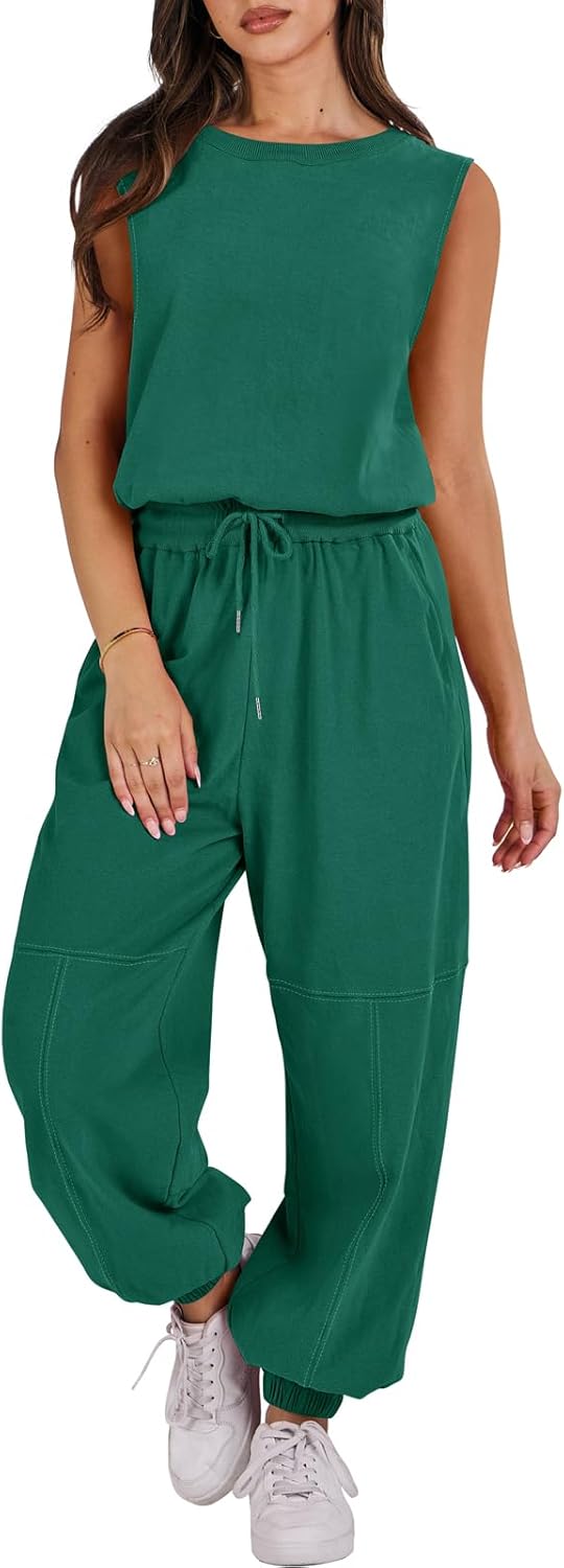 ANRABESS Jumpsuits for Women Casual Summer Sleeveless 2025 Romper One Piece Outf...