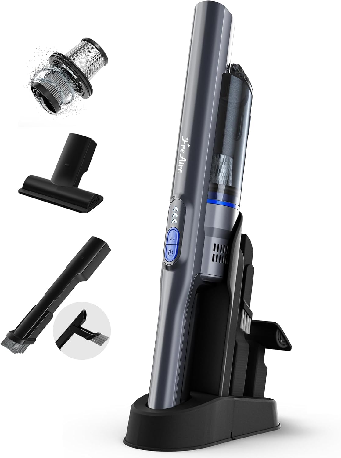 FreAire Handheld Vacuum, Cordless Car Vacuum Cleaner 20KPa with Fast Charging Do...