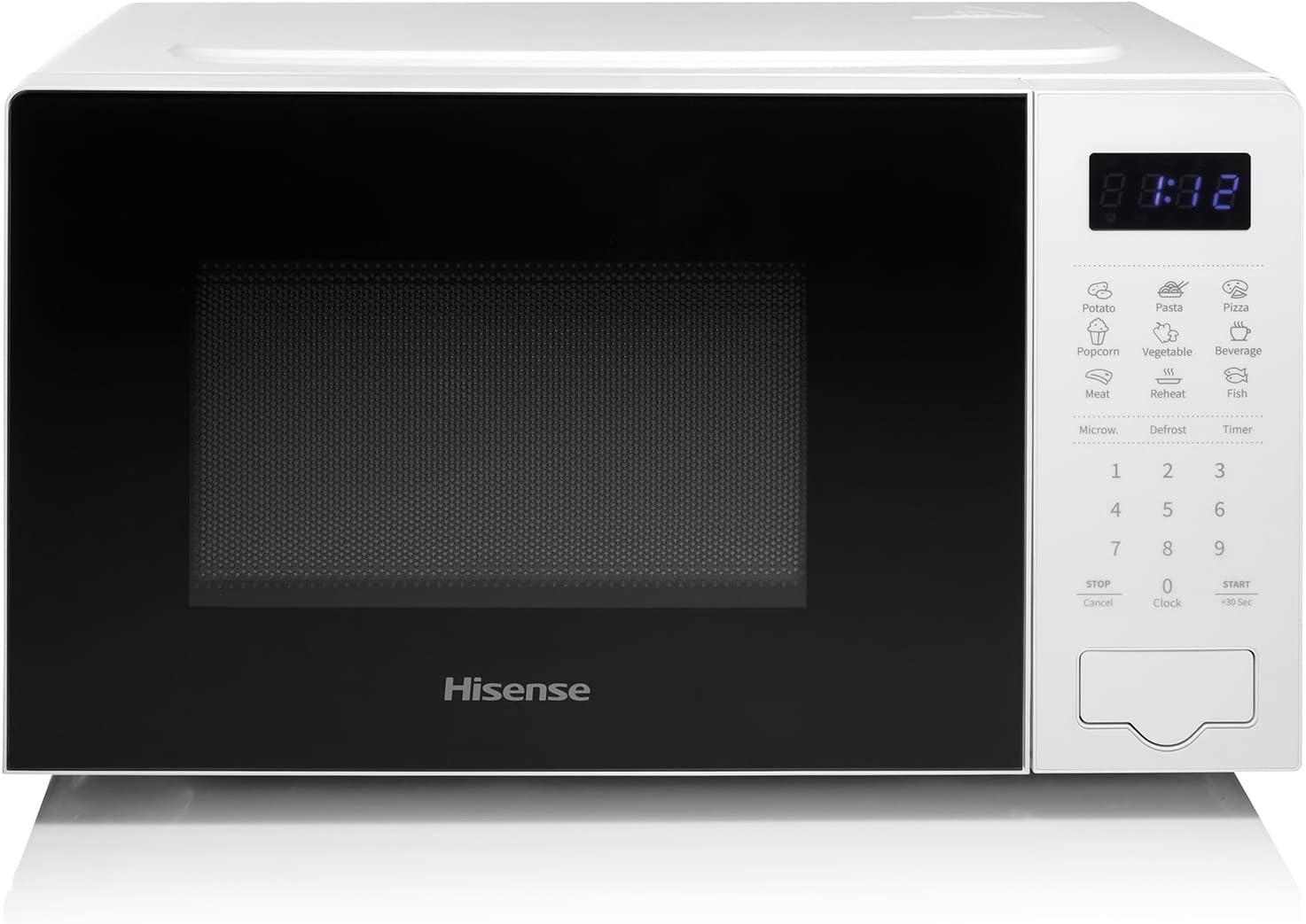 Hisense 700 Watts 20 Litre White Digital Solo Microwave Oven H20MOWS4UK Automati...