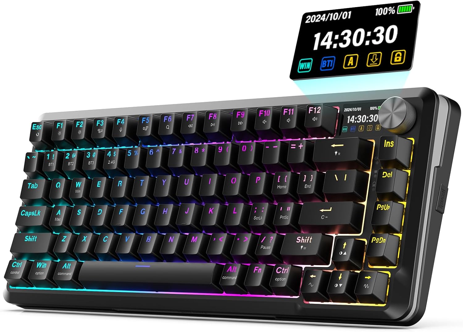 Redragon K708 Pro Wireless Mechanical Keyboard, Gasket RGB Gaming Keyboard with...