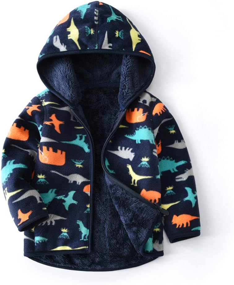 Feidoog Toddler Fleece Jacket Baby Boys Girls Hooded Waterproof Zipper Long Slee...