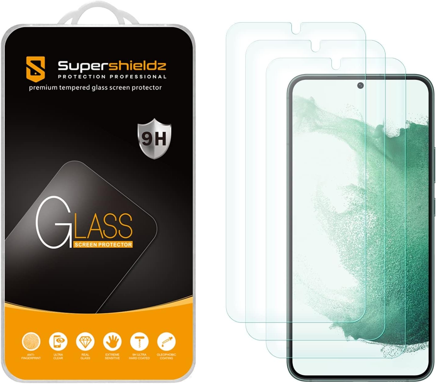 Supershieldz (3 Pack) Designed for Samsung (Galaxy S23 Plus 5G) Tempered Glass S...