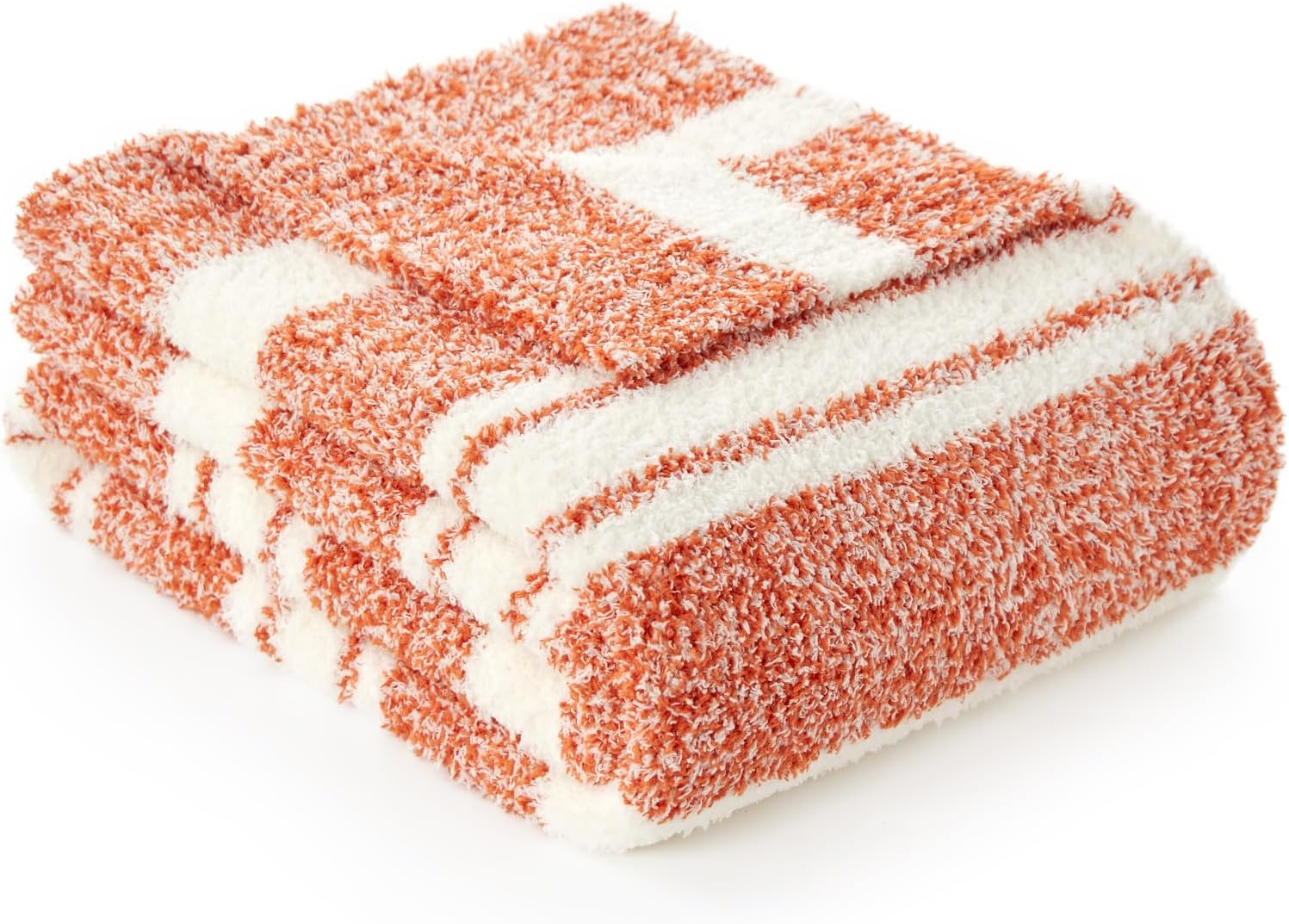 Snuggle Sac Orange Bedding Blanket Ultra Soft Microfiber, Warm Cozy Knit Blanket...