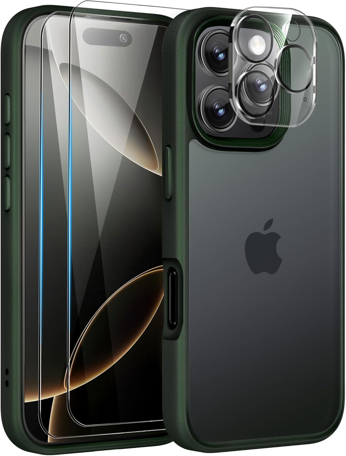 Mootobo for iPhone 16 Pro Max Case, 4 in 1 Phone Case with 2*Screen Protector +...