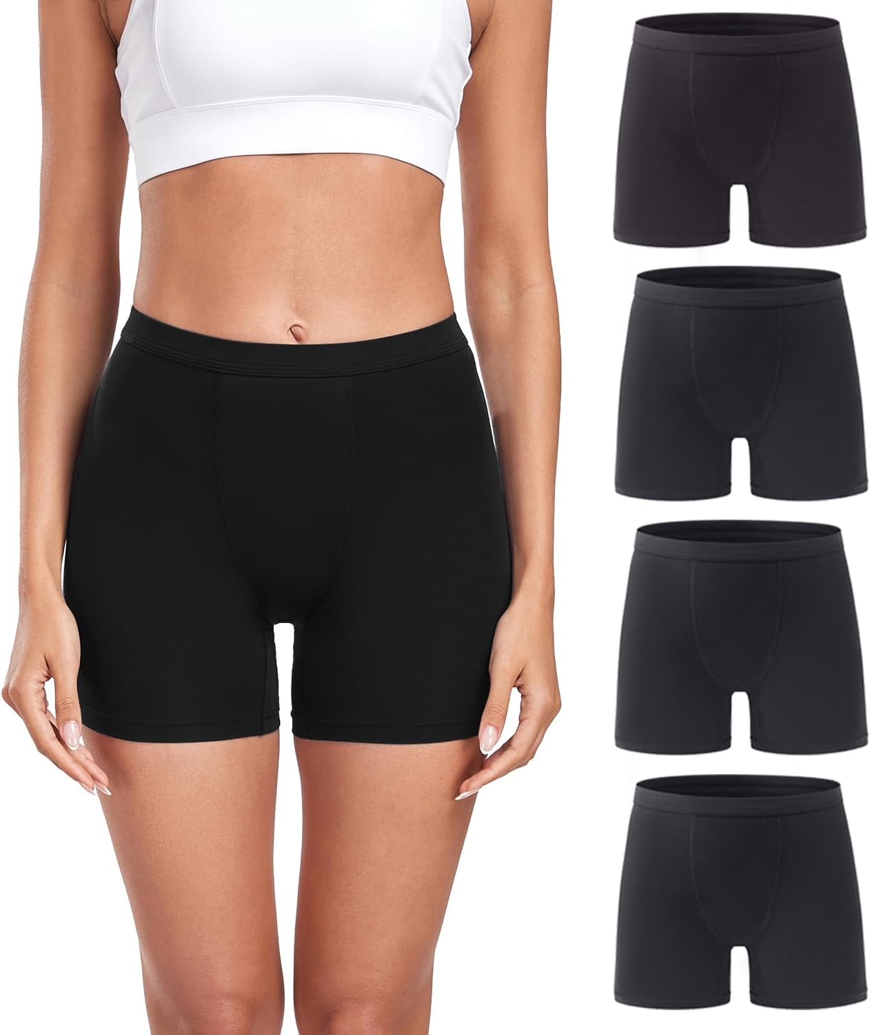 wirarpa Women's Boxer Briefs Modal Boyshort Panties Ultra Soft Ladies Boxers Und...