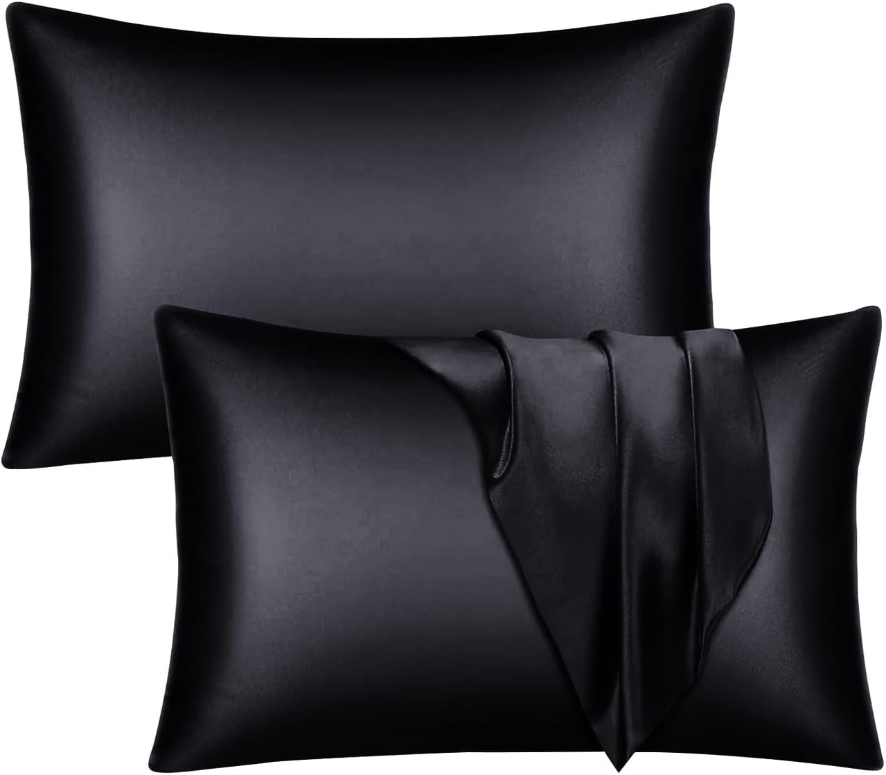 Imperial Rooms Satin Pillowcase 2 Pack– Satin Silk Pillowcases for Hair and Skin...
