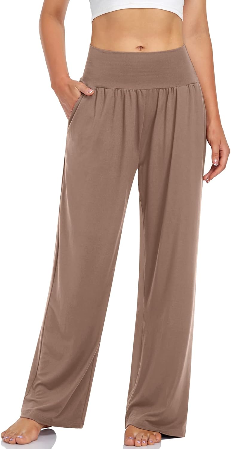 UEU Women's Casual Loose Wide Leg Cozy Pants Yoga Sweatpants Comfy High Waisted...