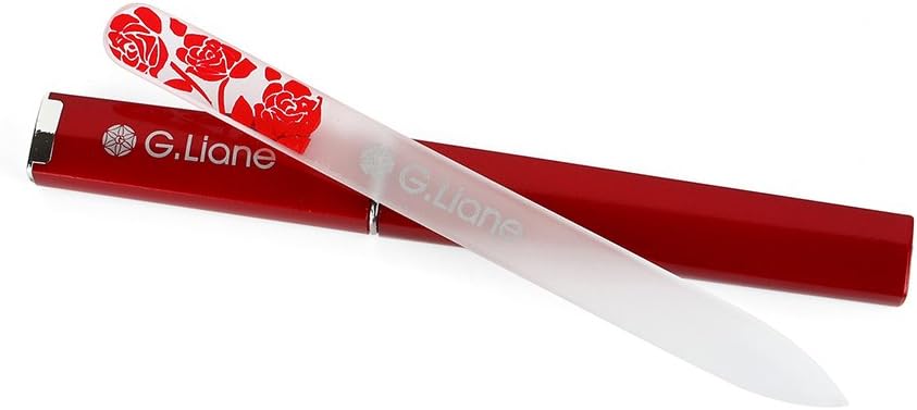 G.Liane Premium Glass Nail File with Case Professional Crystal Nail Files Perfec...