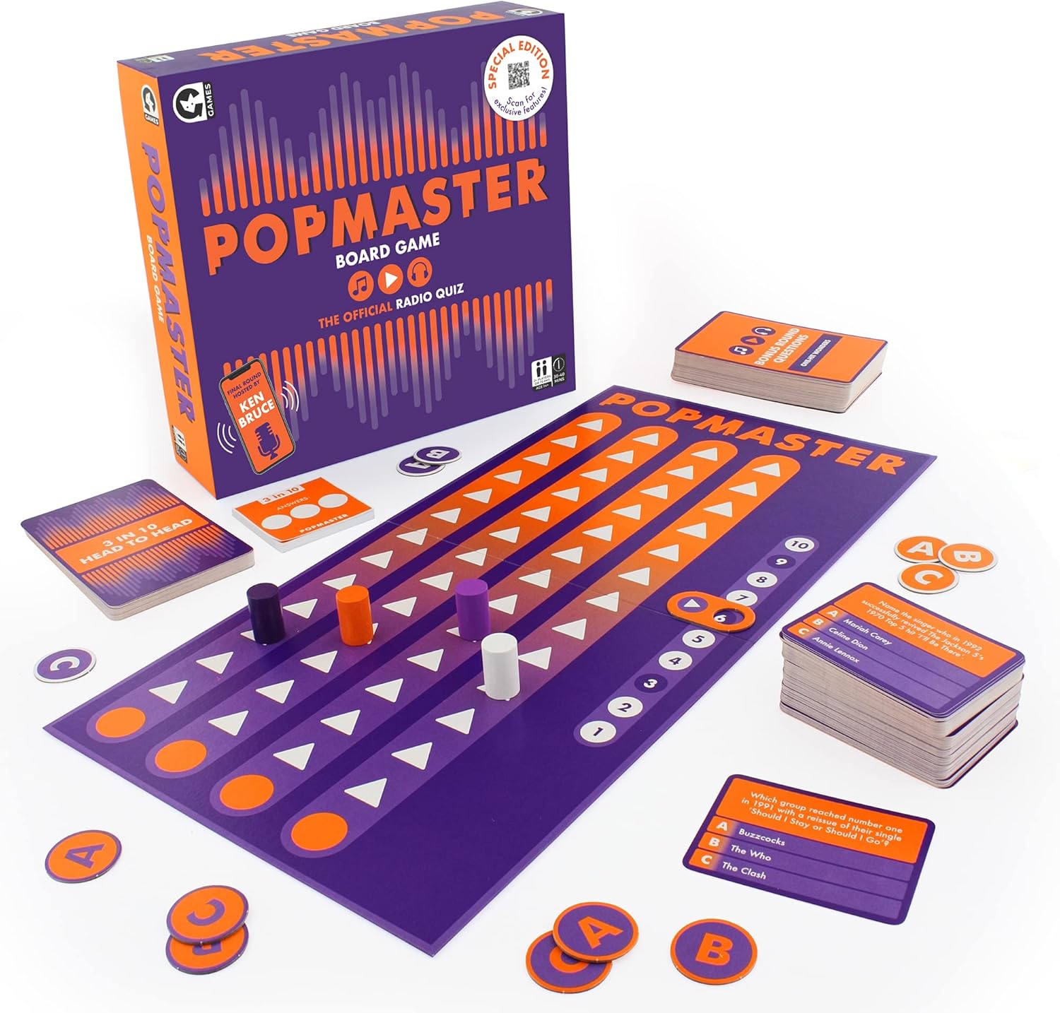 Ginger Fox Official PopMaster Board Game | Special Edition | Based on the Fun We...